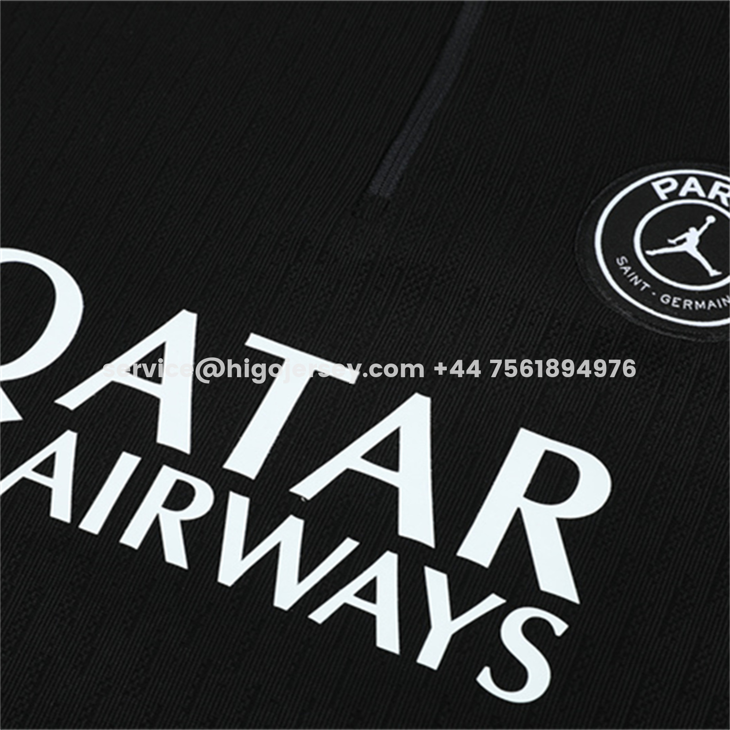 Higojerseys-Paris Saint-Germain PSG 25-26 Jordan Kids Long Sleeve Training Set - Pure Black Top & Pants