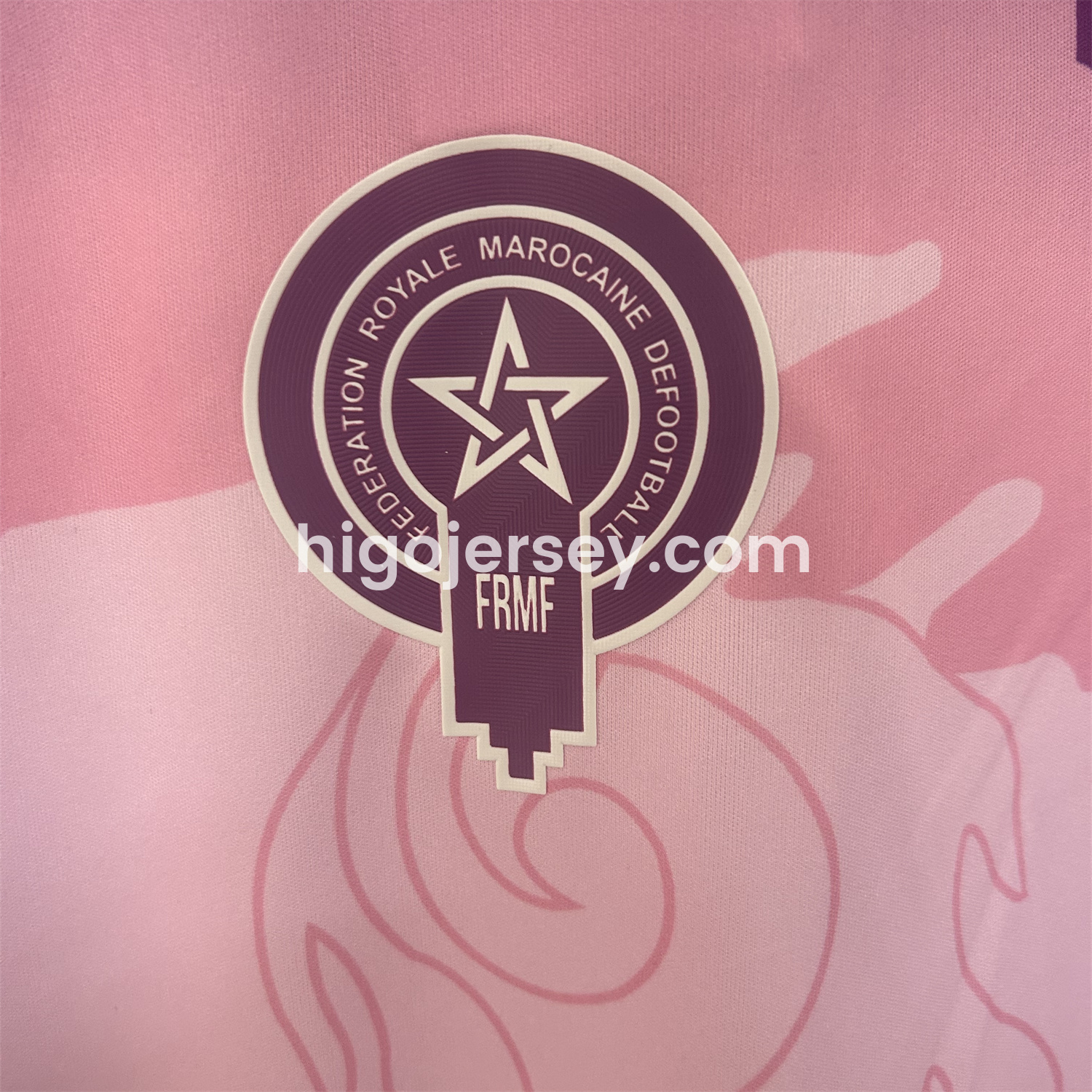 Higojerseys-Morocco 25-26 Purple Pattern Pink Training Jersey - Fans Version