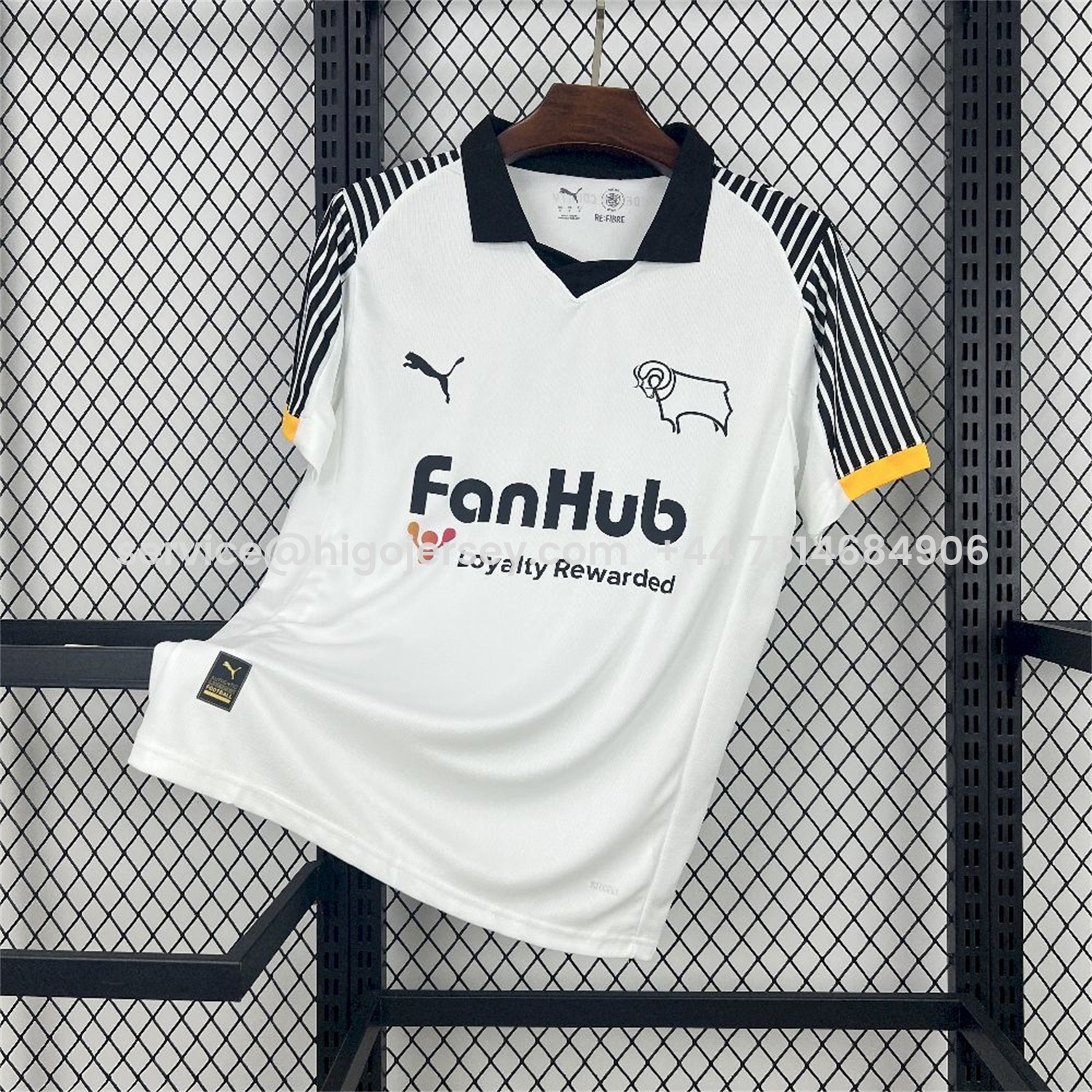 Higojerseys-Derby County 25-26 Home Jersey - Fans Version