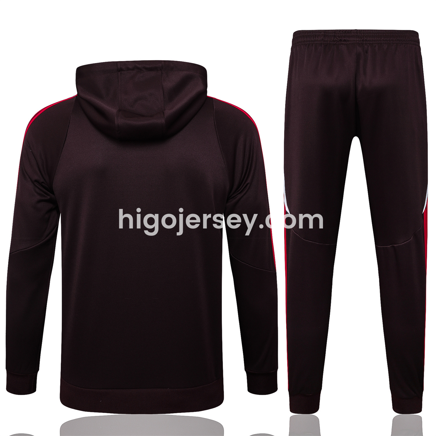 Higojerseys-Bayern Munich 24-25 Long Sleeve Training Set - Dark Red