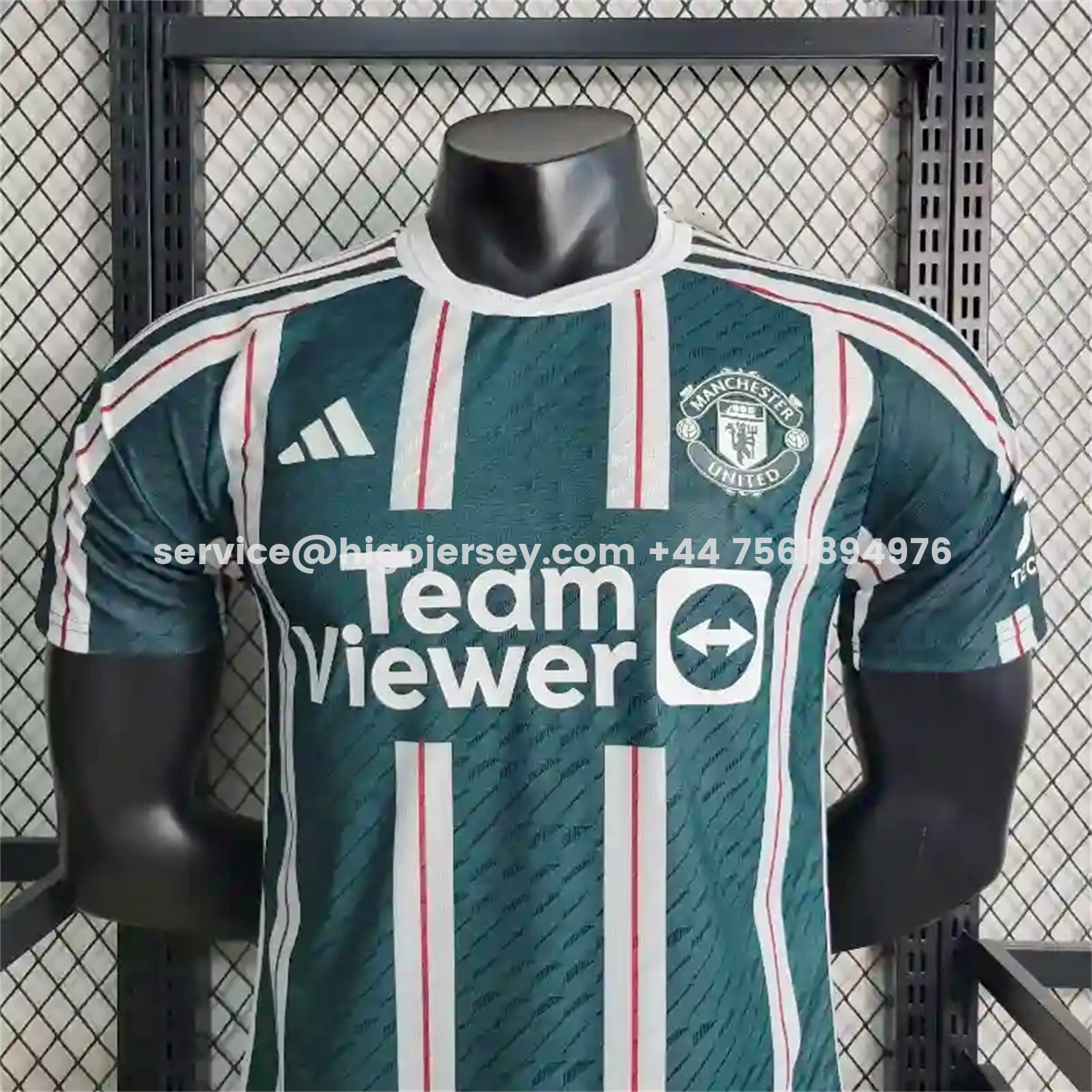 Higojerseys-Retro Manchester United 2023-24 Away Green Jersey - Player Version