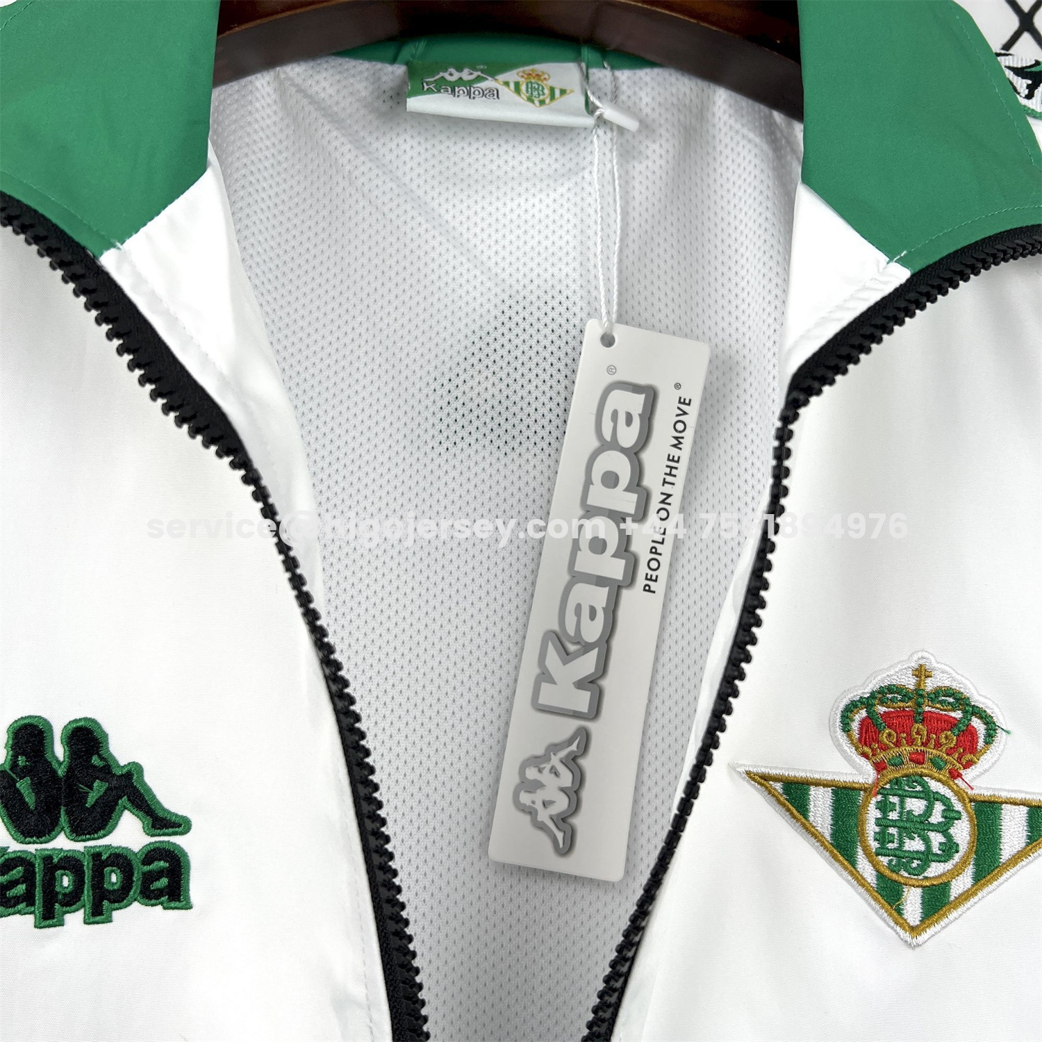 Higojerseys-Retro Real Betis 1995-96 Black And White Windbreaker