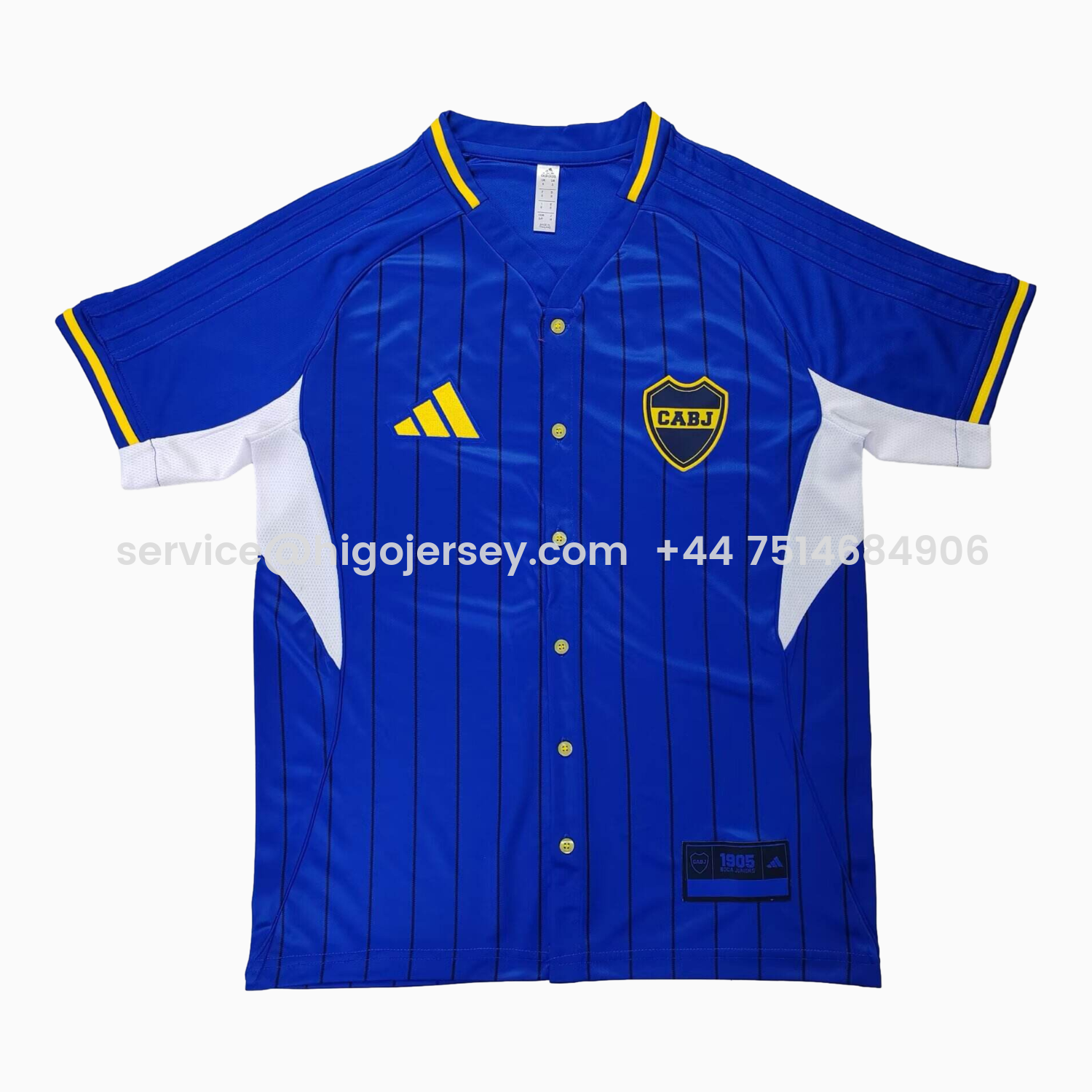Higojerseys-Boca Juniors 25-26 Blue Baseball Jersey