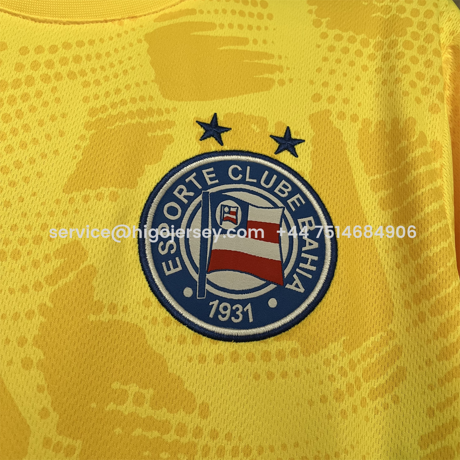 Higojerseys-Bahia 25-26 Goalkeeper Yellow Jersey - Fans Version