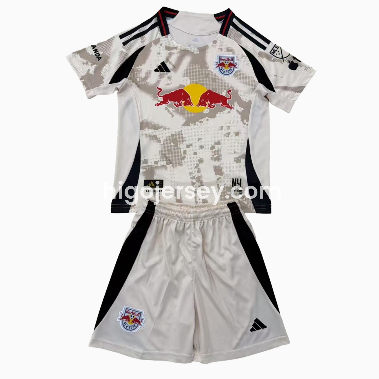 Higojerseys-New York Red Bulls 2025 Away Men's Adult Jersey Set - Fans Version