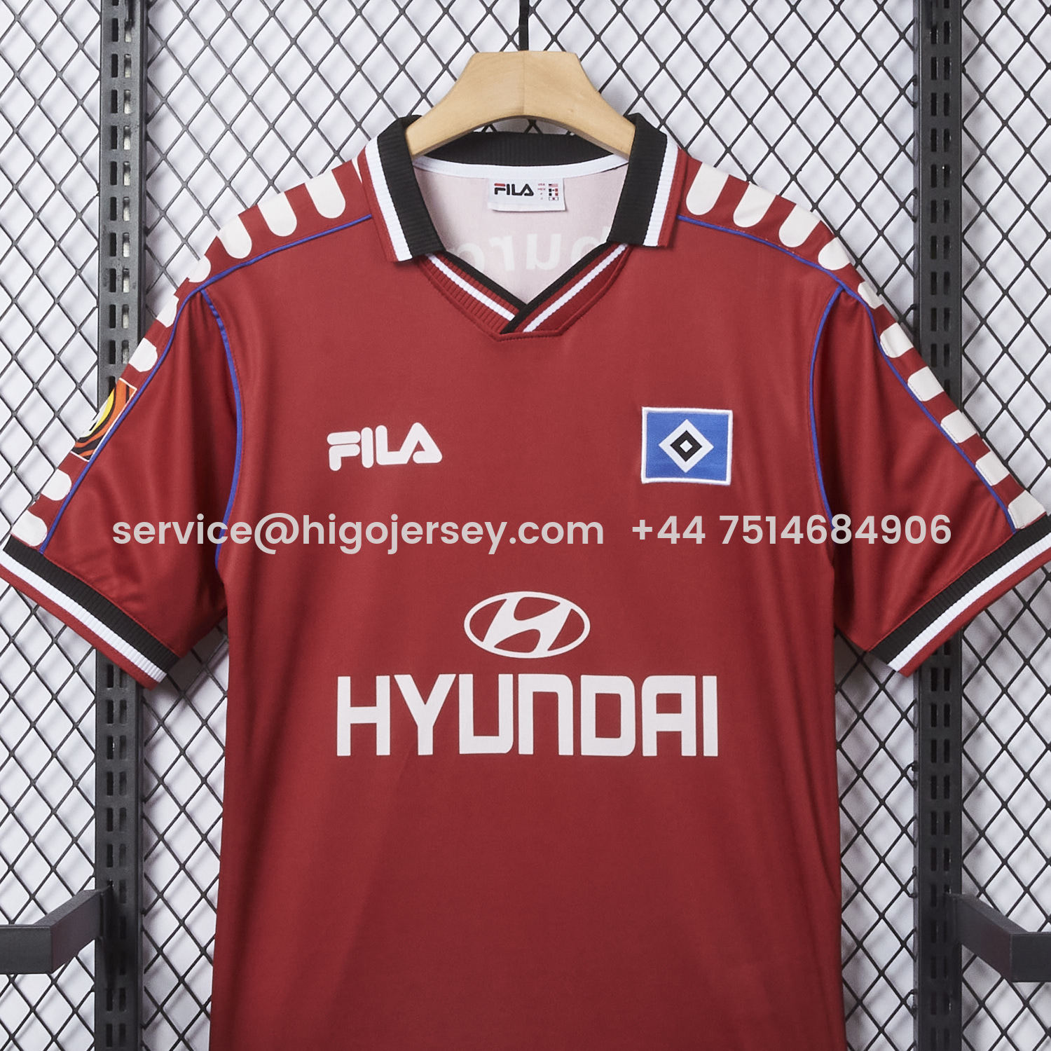 Higojerseys-Retro Hamburger SV 1999-00 Third Red Jersey