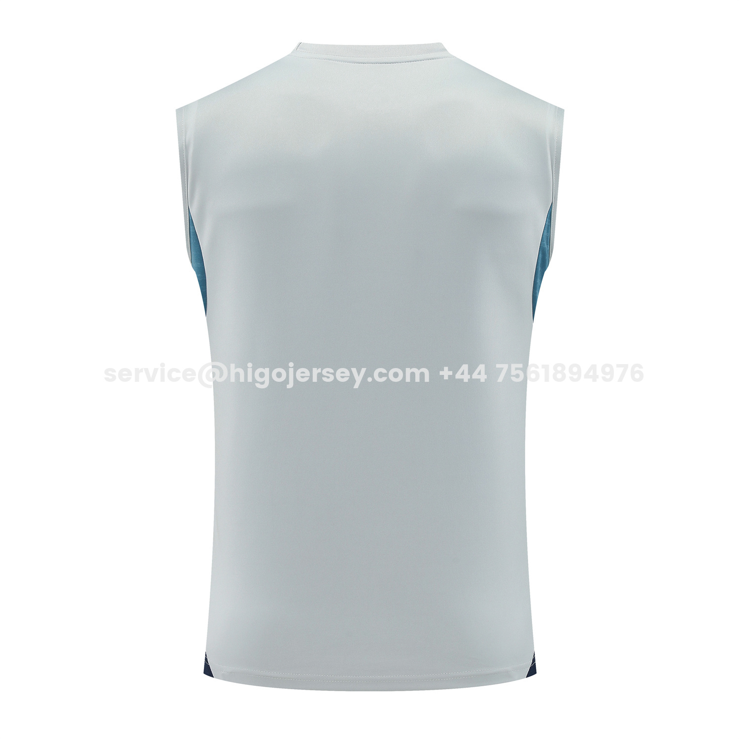Higojerseys-Arsenal 25-26 Vest Training Set - Grey Top & Deep Blue Shorts