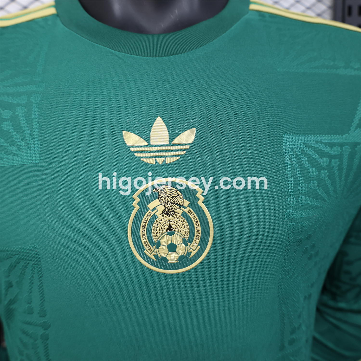 Higojerseys-Mexico 2025 Gold Cup Green Long Sleeves Jersey - Player Version