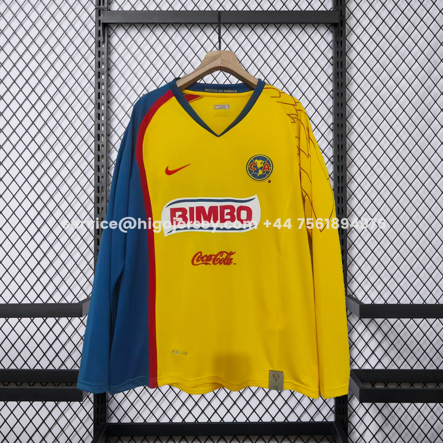 Higojerseys-Retro Club América 2007-08 Home Long Sleeves Jersey