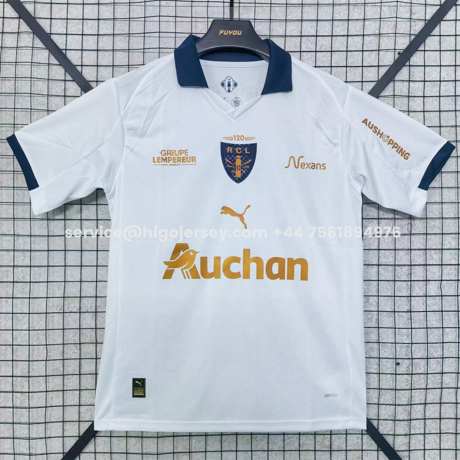 Higojerseys-RC Lens 25-26 St. Barbara's Day Deep White Jersey - Fans Version