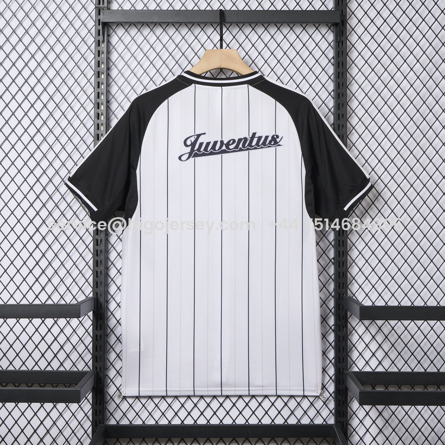 Higojerseys-Juventus 25-26 White Baseball Jersey with Black Stripes