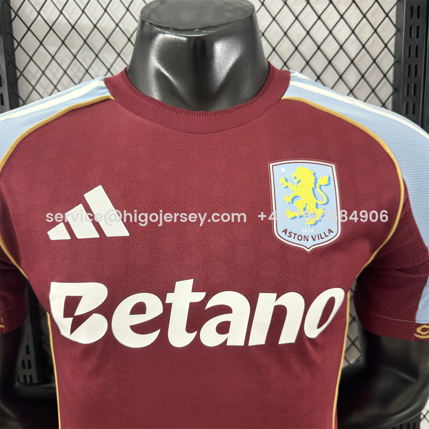 Higojerseys-Aston Villa 25-26 Home Jersey - Player Version