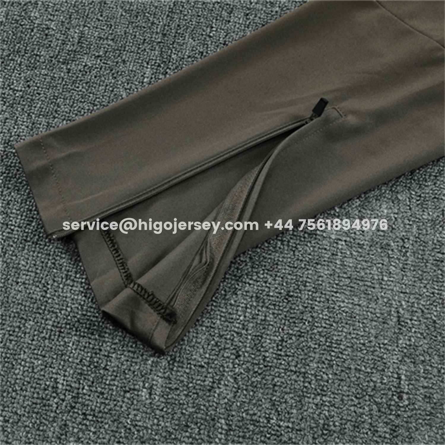 Higojerseys-Real Madrid 25-26 Kids Long Sleeve Training Set - Player Version - Khaki Top and Khaki Pants