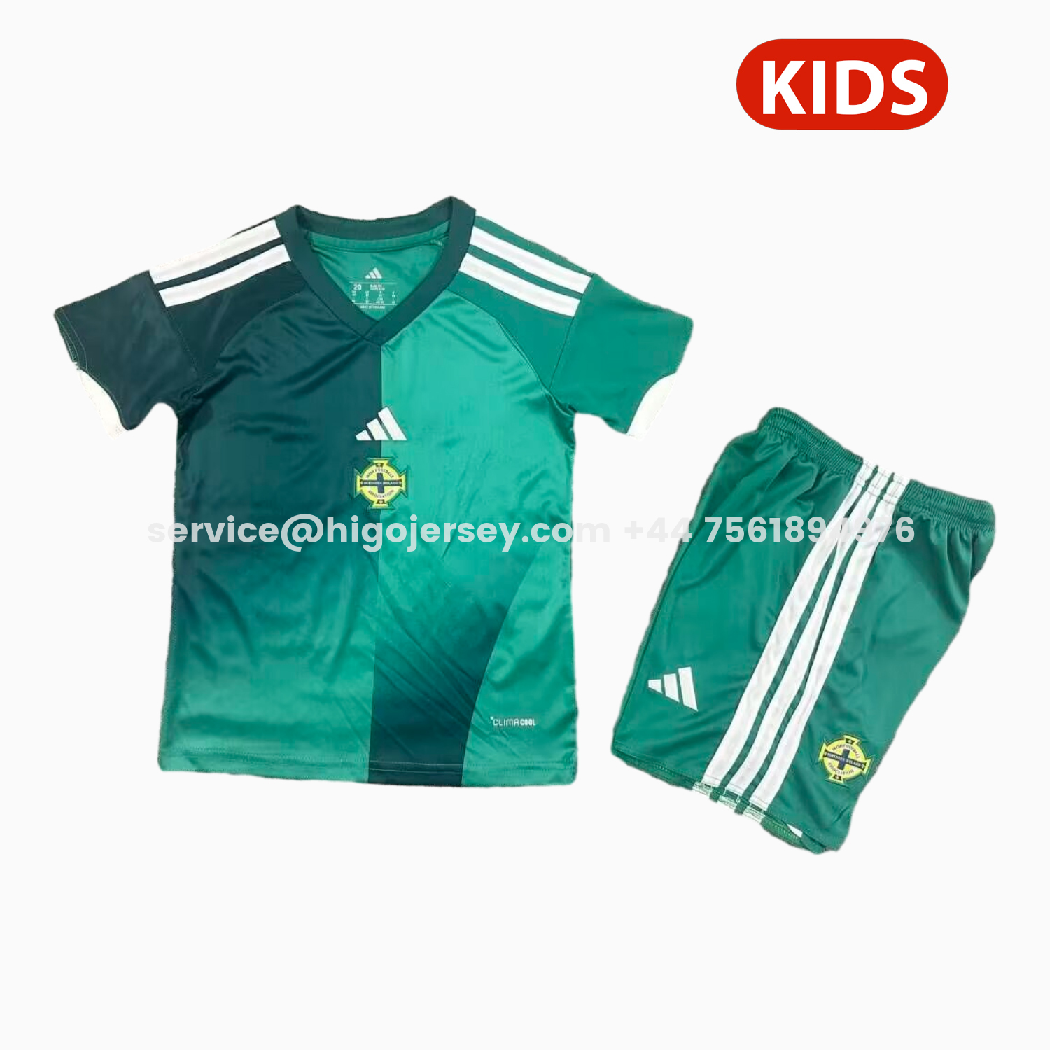 Higojerseys-Northern Ireland 25-26 Home Kids Kit
