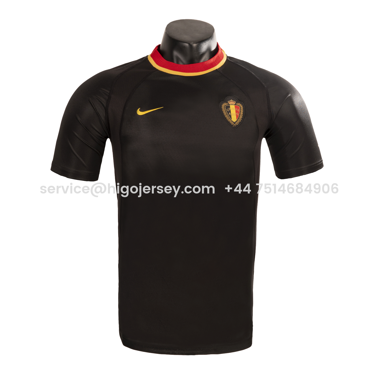 Higojerseys-Retro Belgium 2000 Away Black Jersey