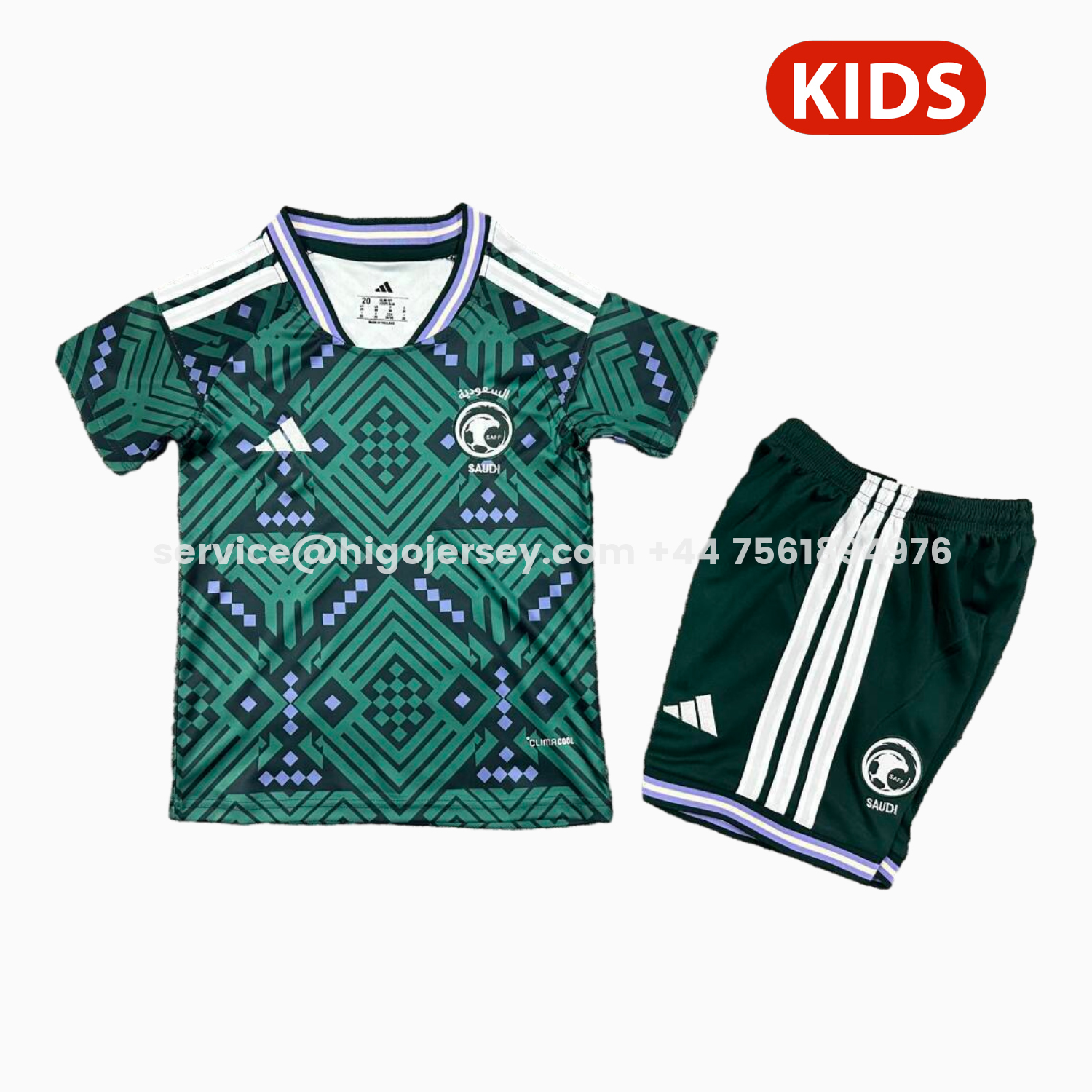 Higojerseys-Saudi Arabia 2026 Home Kids Kit