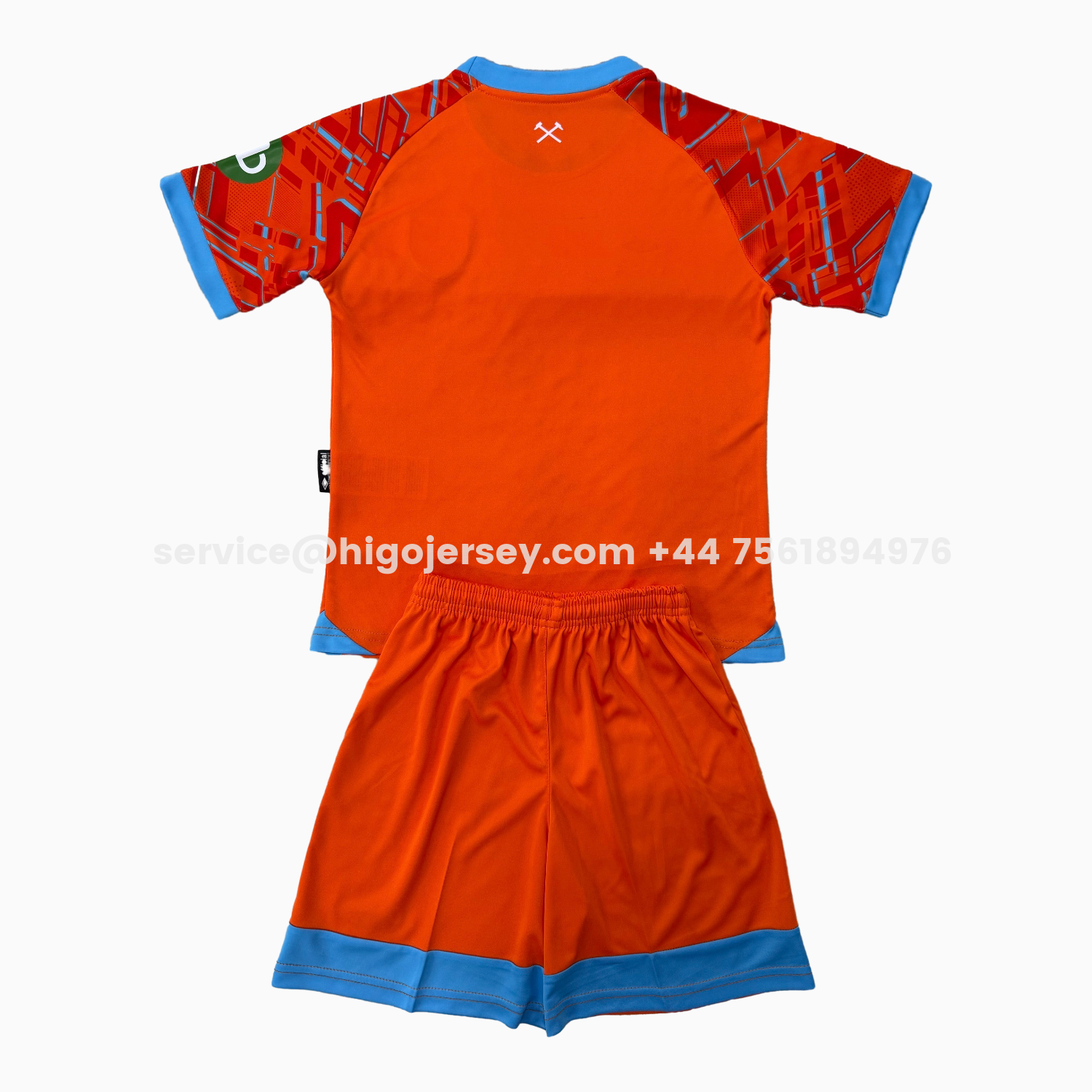 Higojerseys-West Ham United 25-26 Orange Goalkeeper Kids Kit