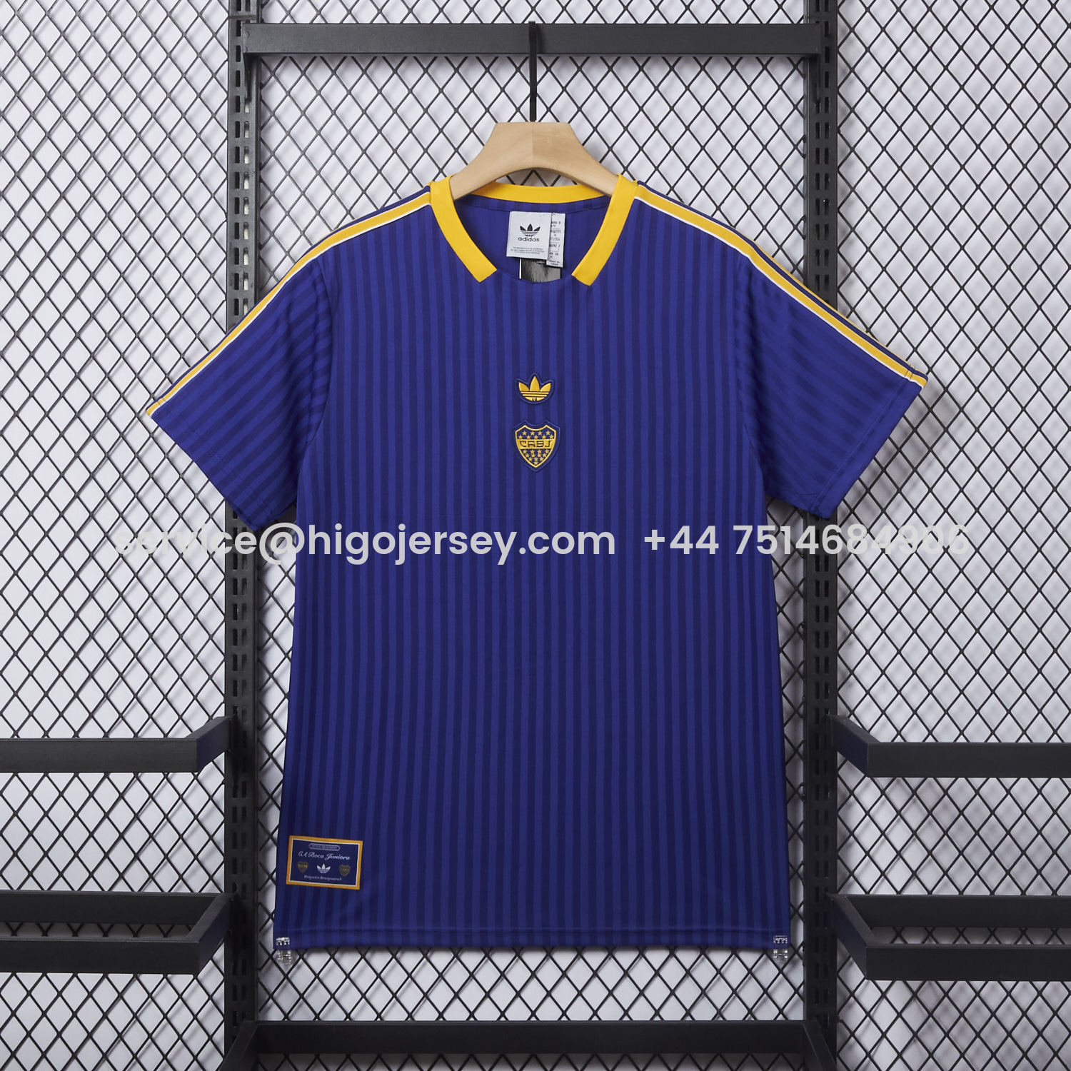 Higojerseys-Boca 25-26 Originals Terrace Icon Blue Polo Jersey