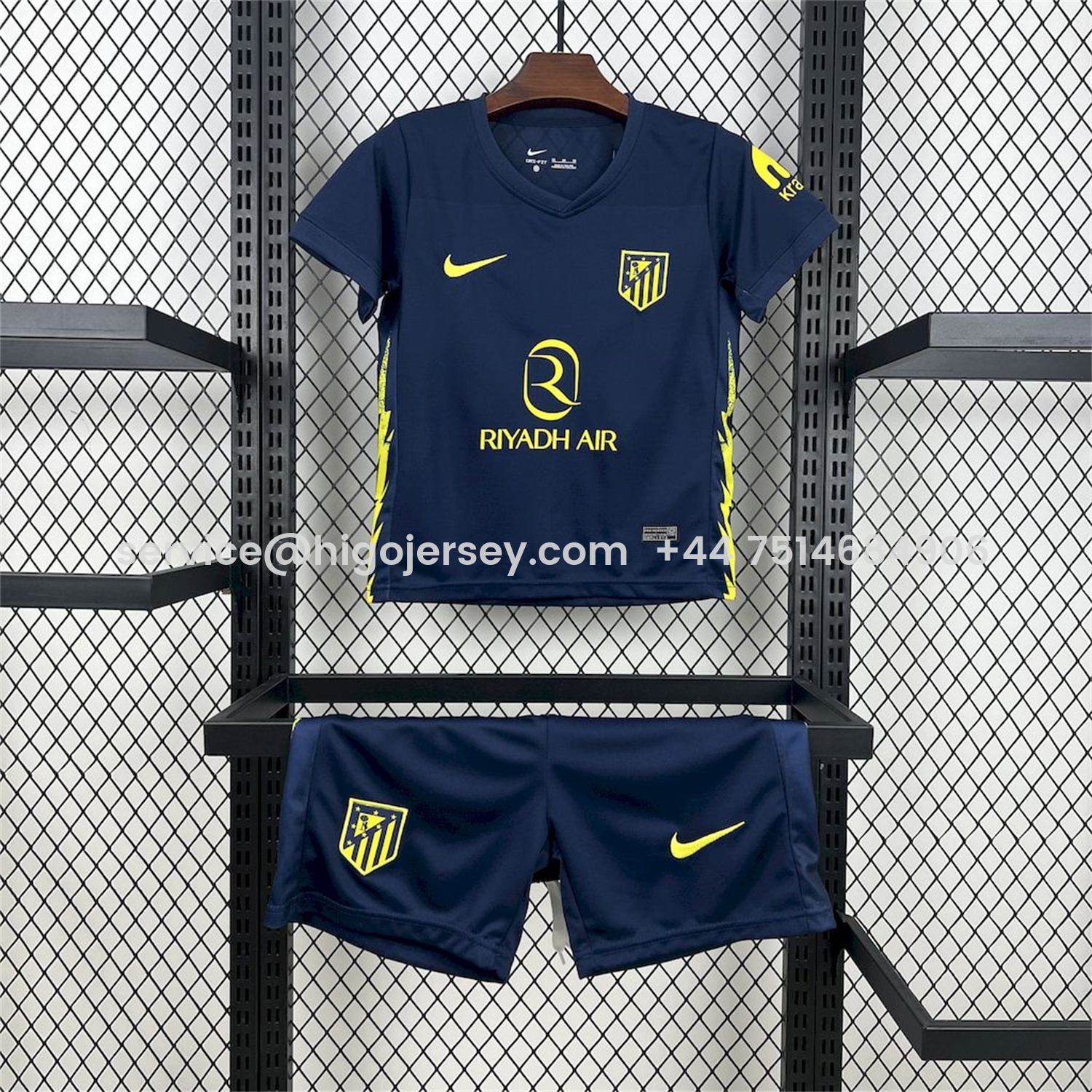 Higojerseys-Atletico Madrid 25-26 Away Kids Kit