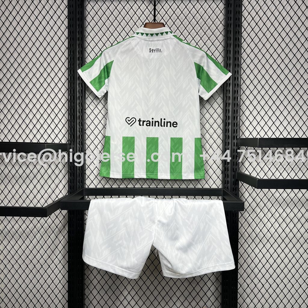 Higojerseys-Real Betis 24-25 Home Stadium Kids Kit
