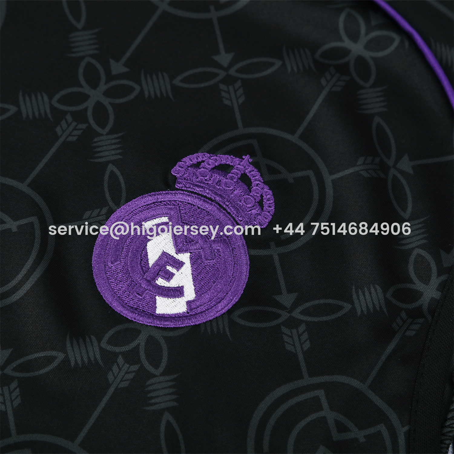 Higojerseys-Real Madrid 25-26 Vest Training Set - Blue Edge Black Vest & Black Shorts