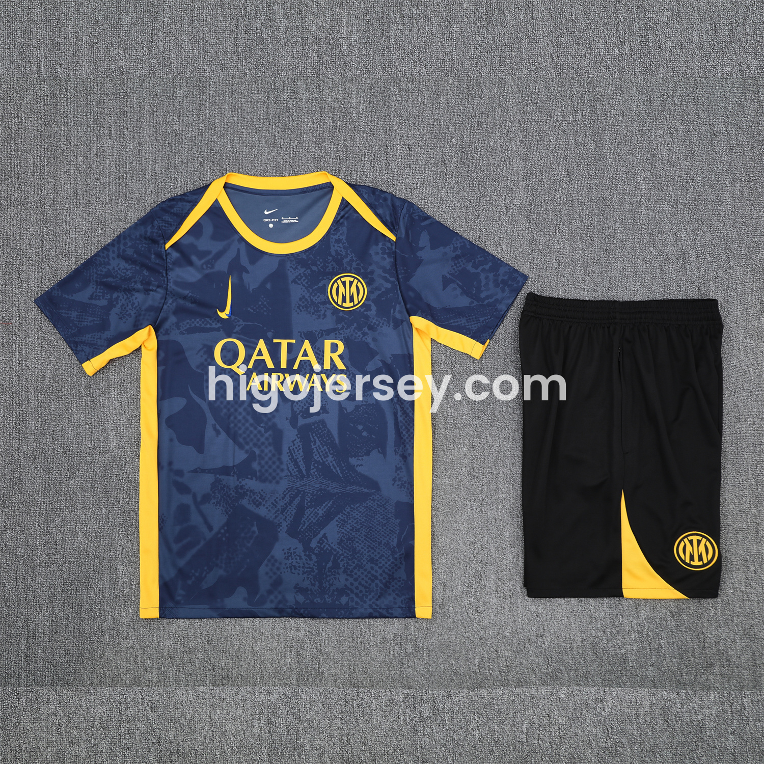 Higojerseys-Inter Milan 25-26 Short-Sleeve Training Set - Deep Blue Camouflage