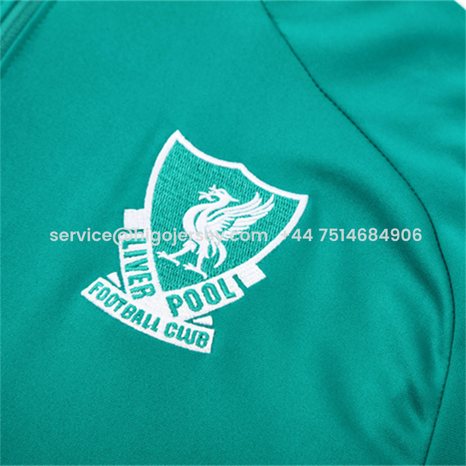 Higojerseys-Liver.pool 25-26 Kids Long Sleeve Training Set - Green Top & Black Pants