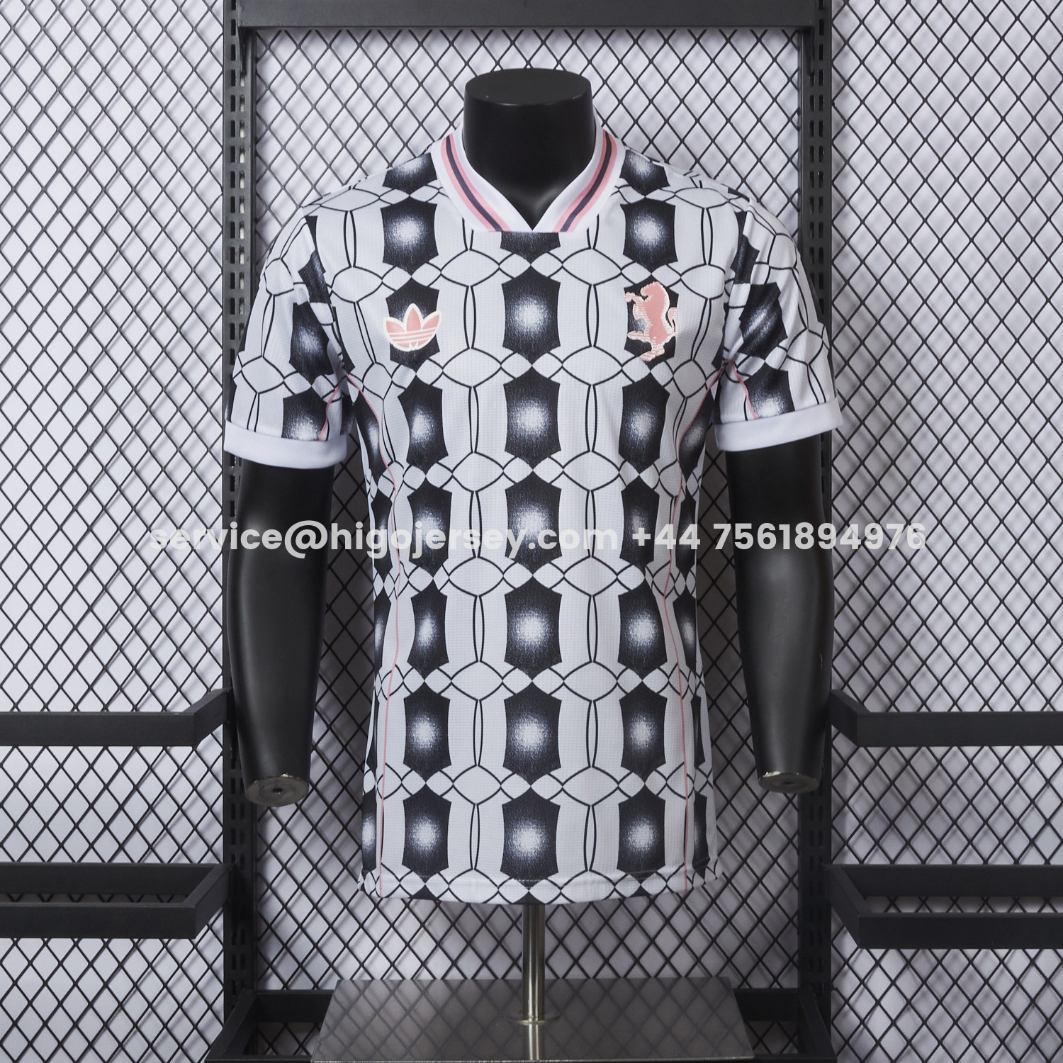 Higojerseys-Juventus 25-26 Retro-Style Hexagonal Pattern Jersey - Player Edition