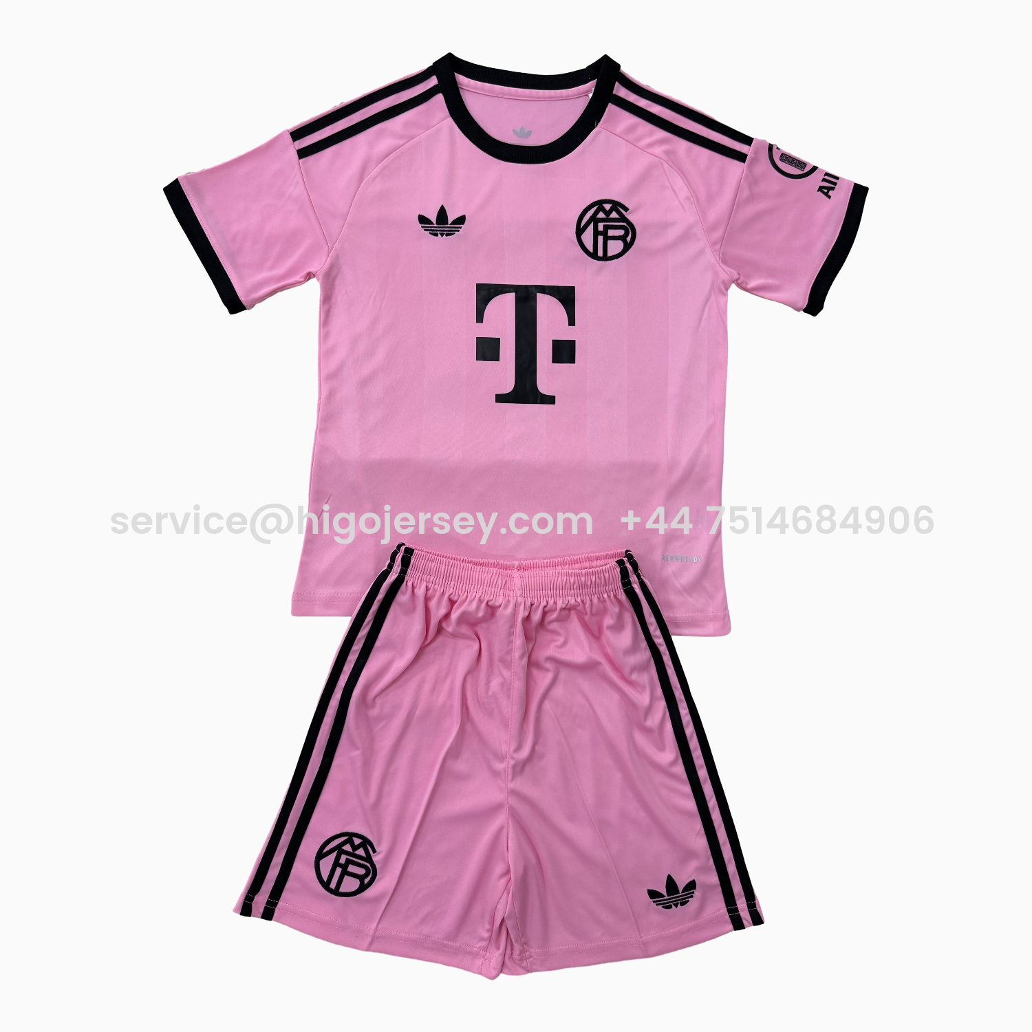 Higojerseys-Bayern Munich 25-26 Pink Goalkeeper Men's Adult Jersey Set - Fans Version