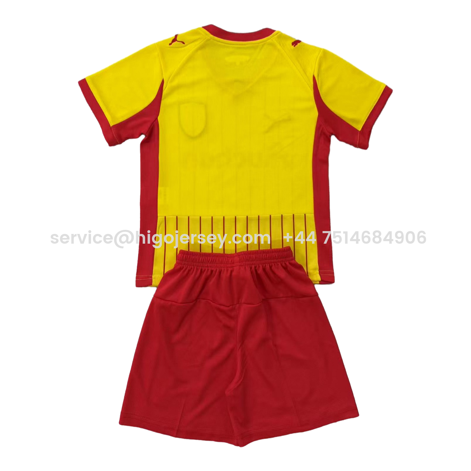 Higojerseys-RC Lens 25-26 Home Men's Adult Jersey Set - Fans Version