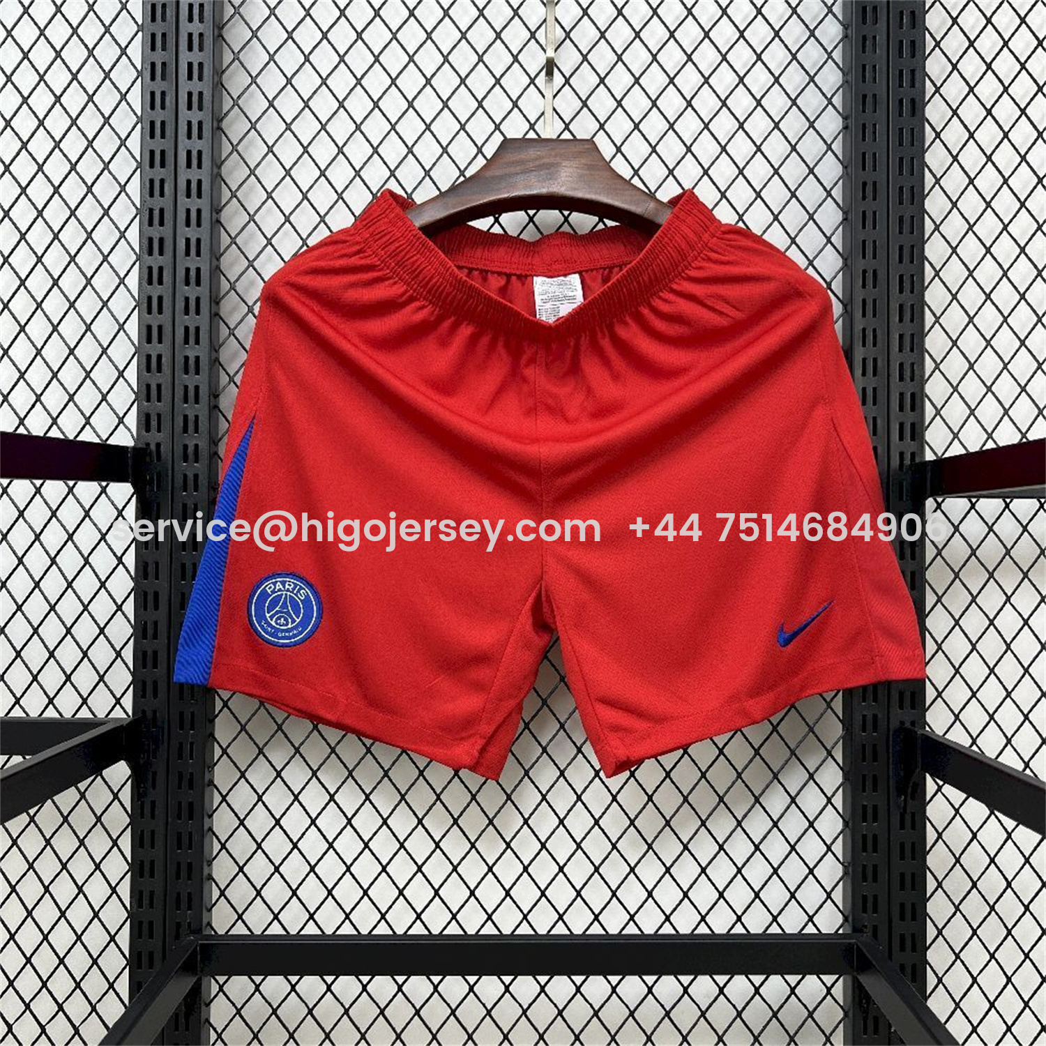Higojerseys-Paris Saint-Germain PSG 25-26 Third Red Shorts - Fans Version