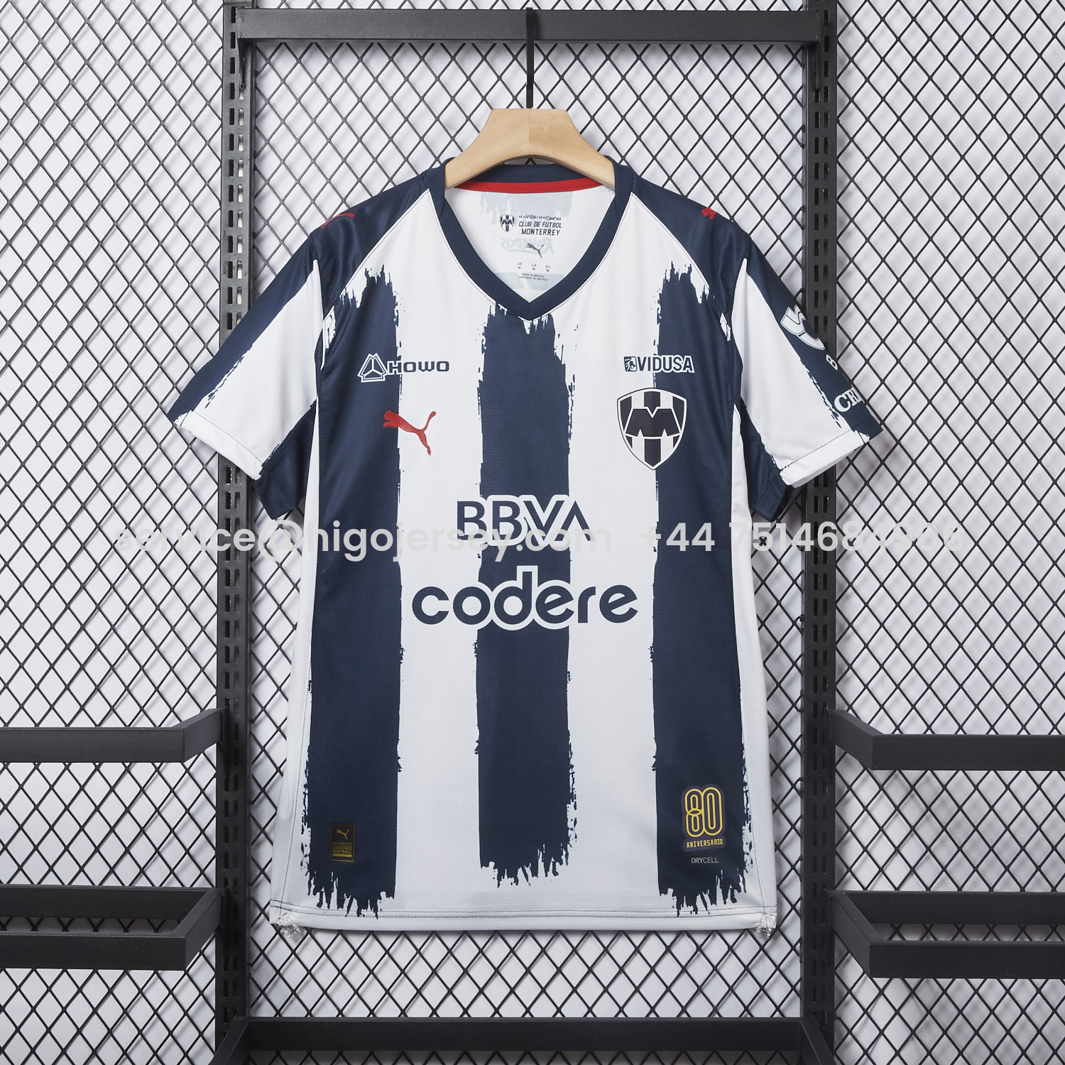 Higojerseys-Rayados Monterrey 25-26 Home Stripes Jersey - Fans Version