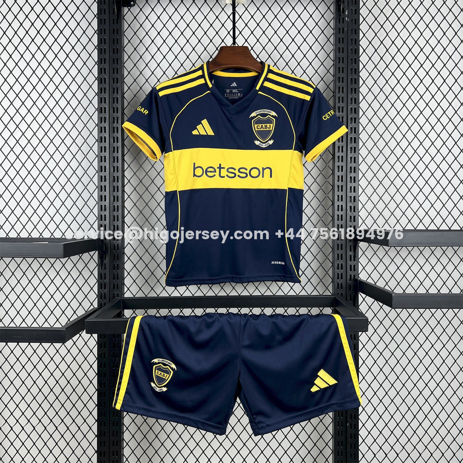 Higojerseys-Boca Juniors 25-26 Home 120th Anniversary Kids Kit