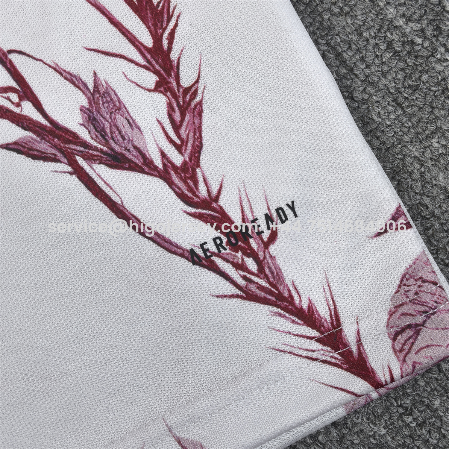 Higojerseys-Japan 25-26 Red Flowers White Jersey - Fans Version