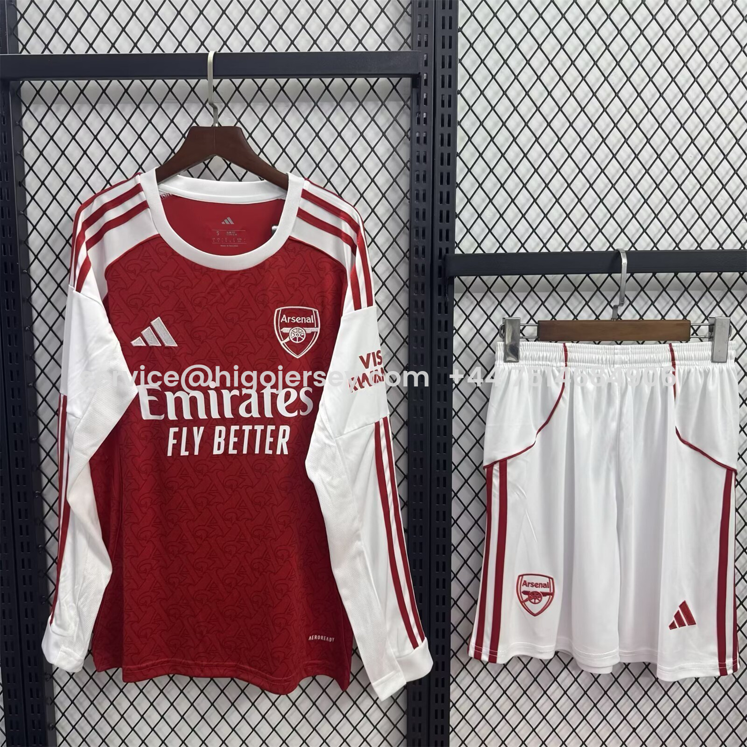 Higojerseys-Arsenal 25-26 Home Long Sleeves Kids Kit