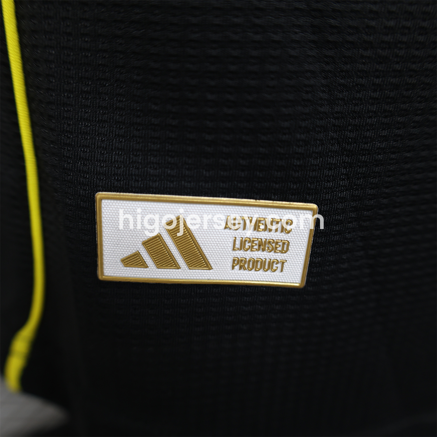 Higojerseys-Algeria 25-26 Pure Black Jersey with Yellow Line - Player Version