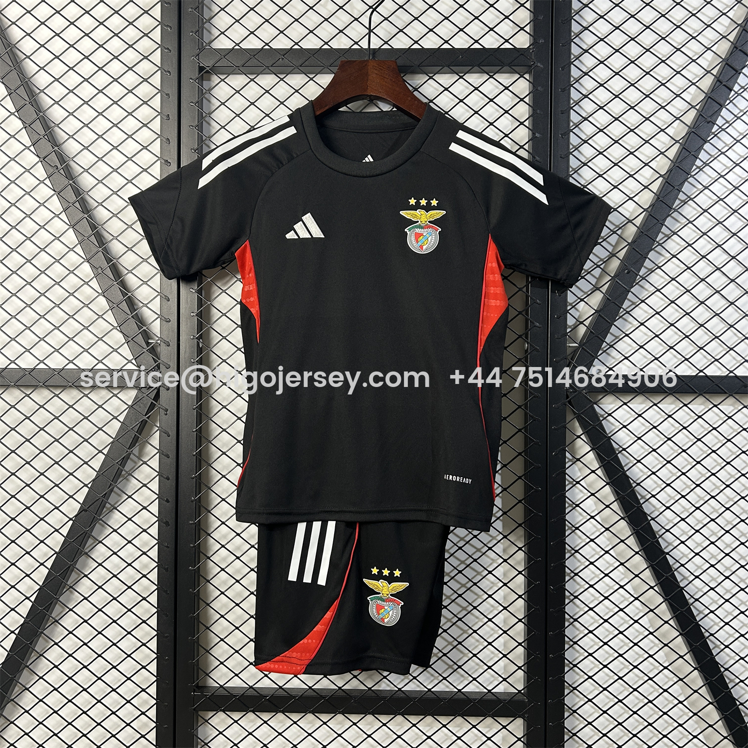 Higojerseys-Benfica 25-26 Black Training Kids Kit
