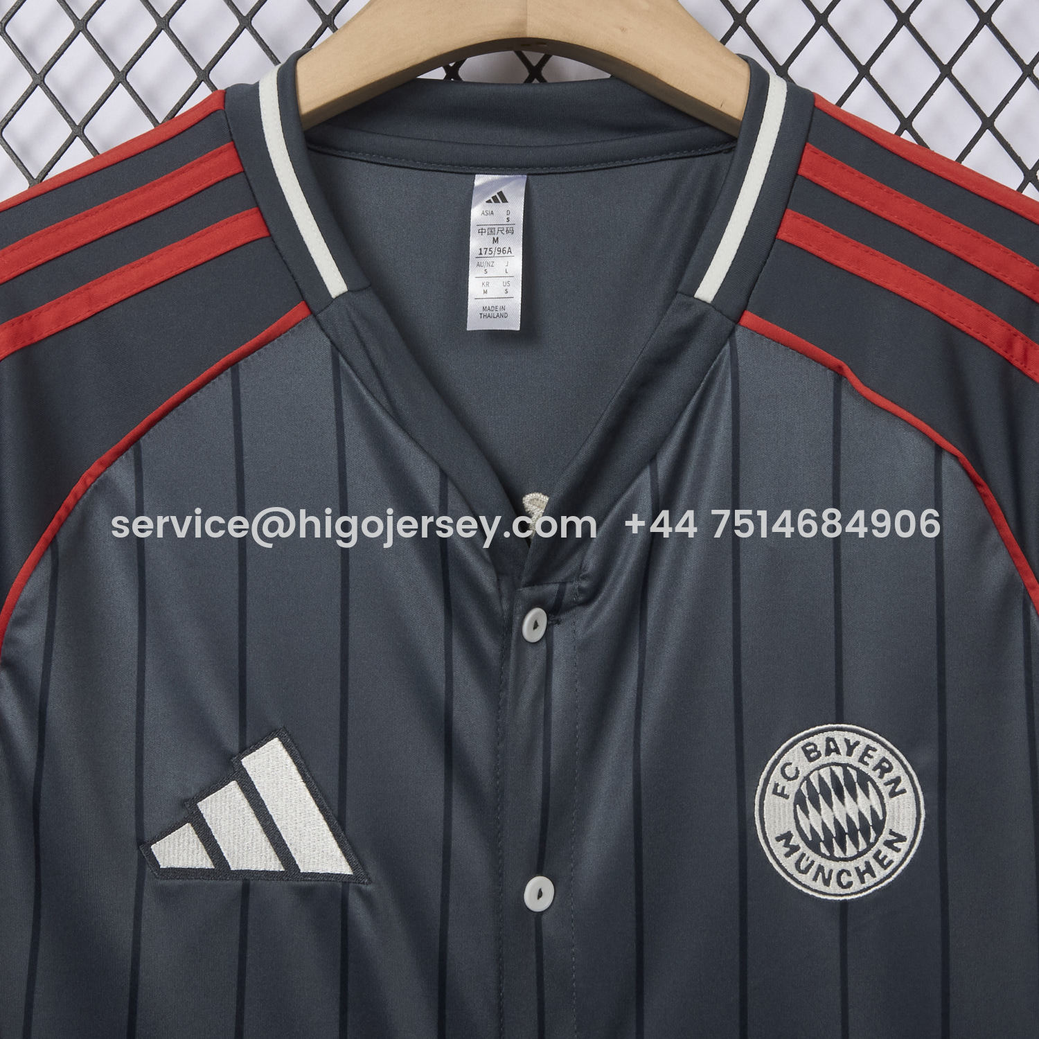 Higojerseys-Bayern Munich 25-26 Deep Grey Baseball Jersey