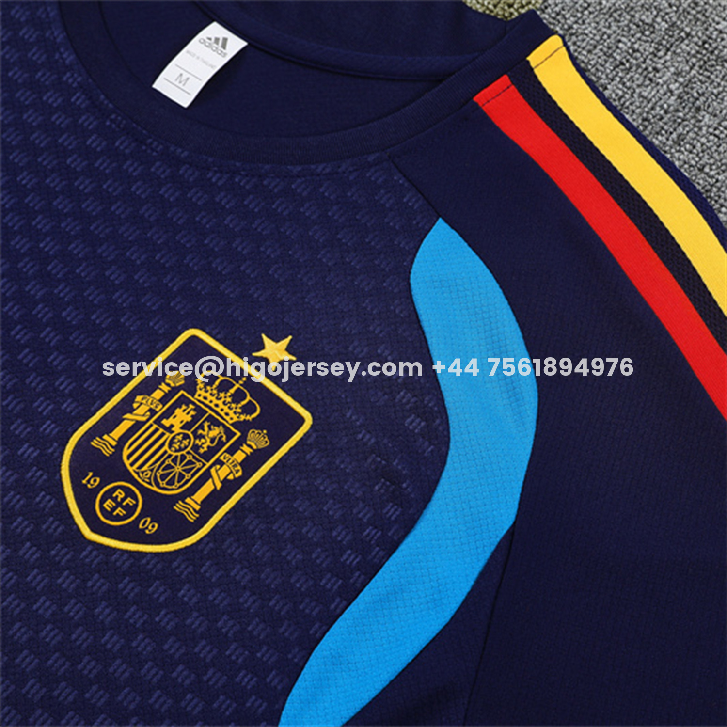 Higojerseys-Spain 2026 Short-Sleeve Training Set - Royal Blue Top & Shorts