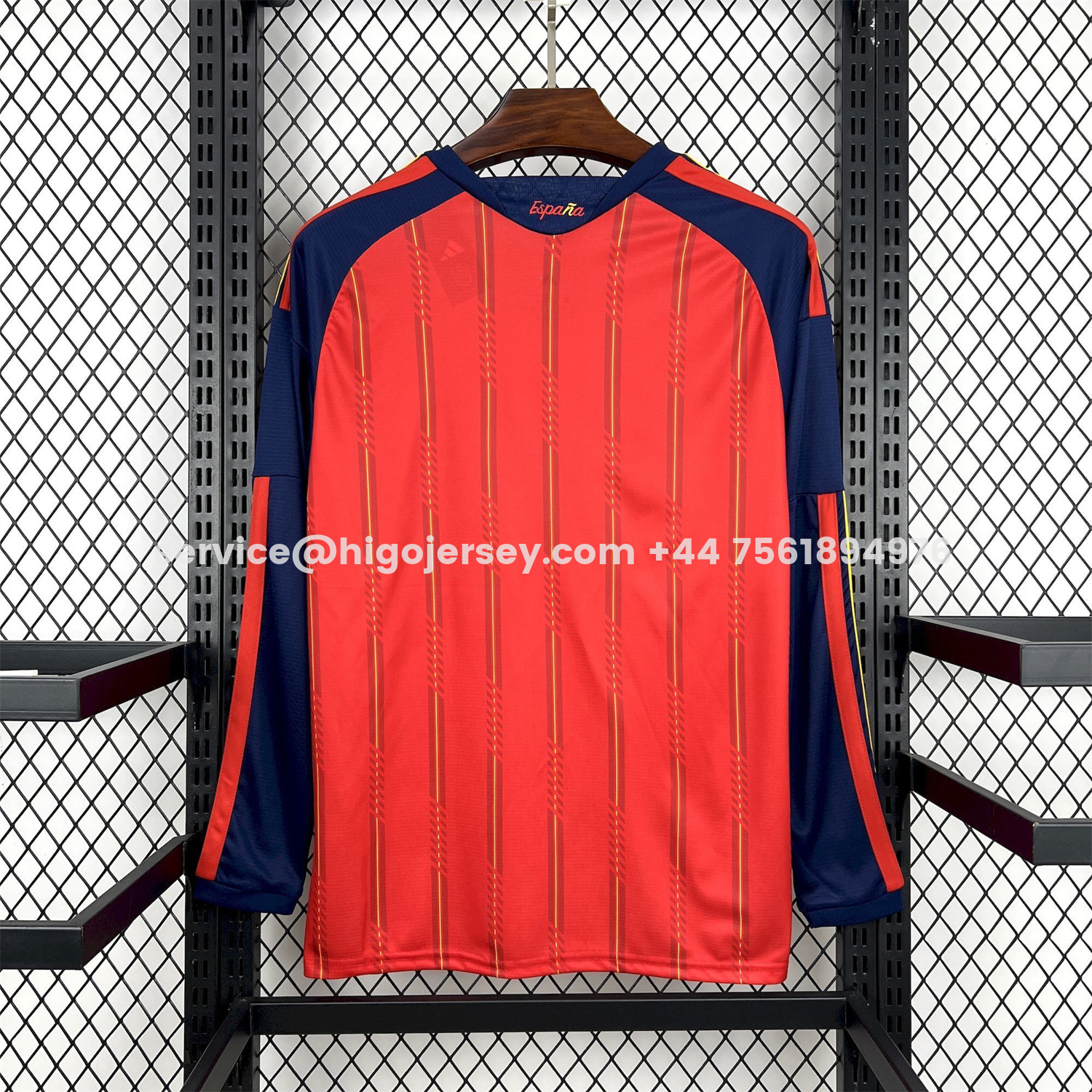 Higojerseys-Spain 2026 Home Red Long Sleeves Jersey - Fans Version