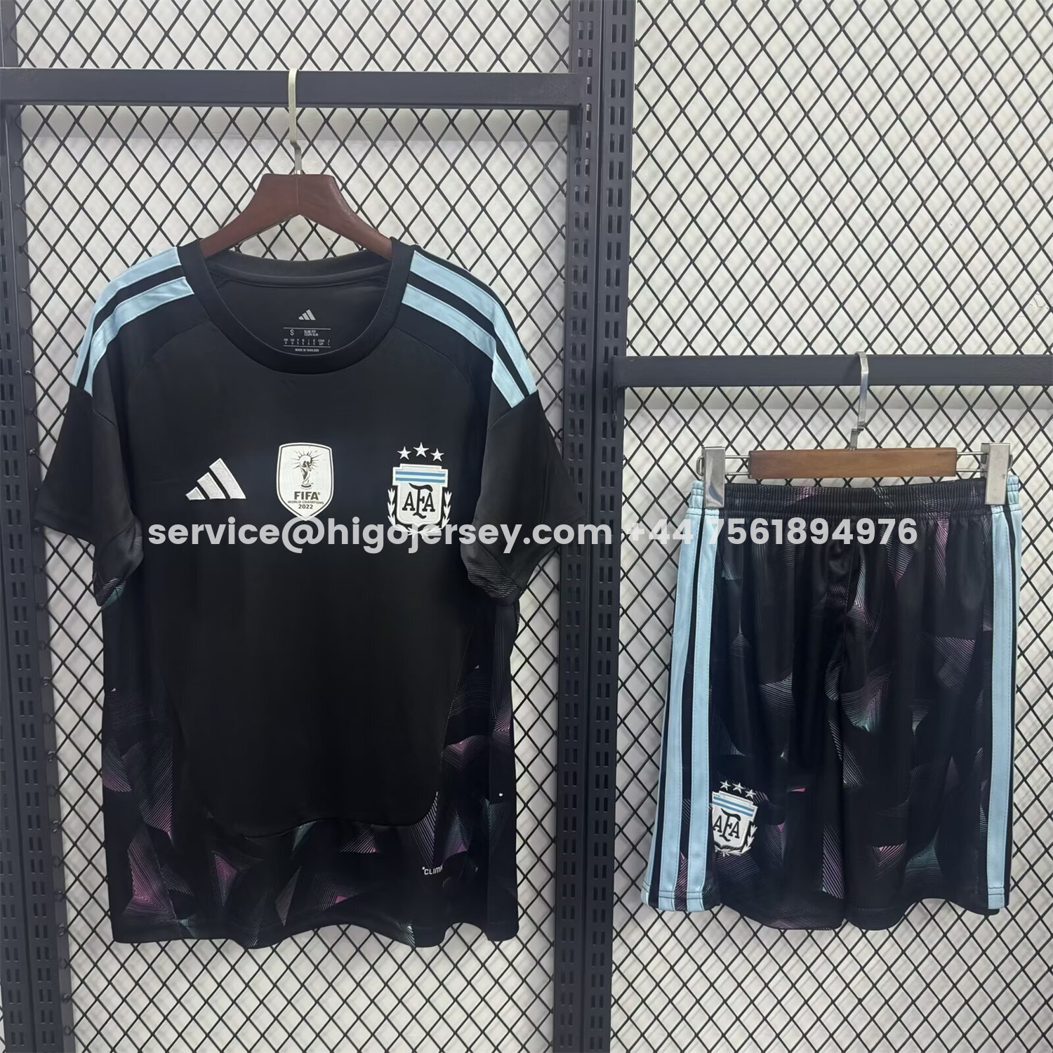 Higojerseys-Argentina 2026 Goalkeeper Black Kids Kit