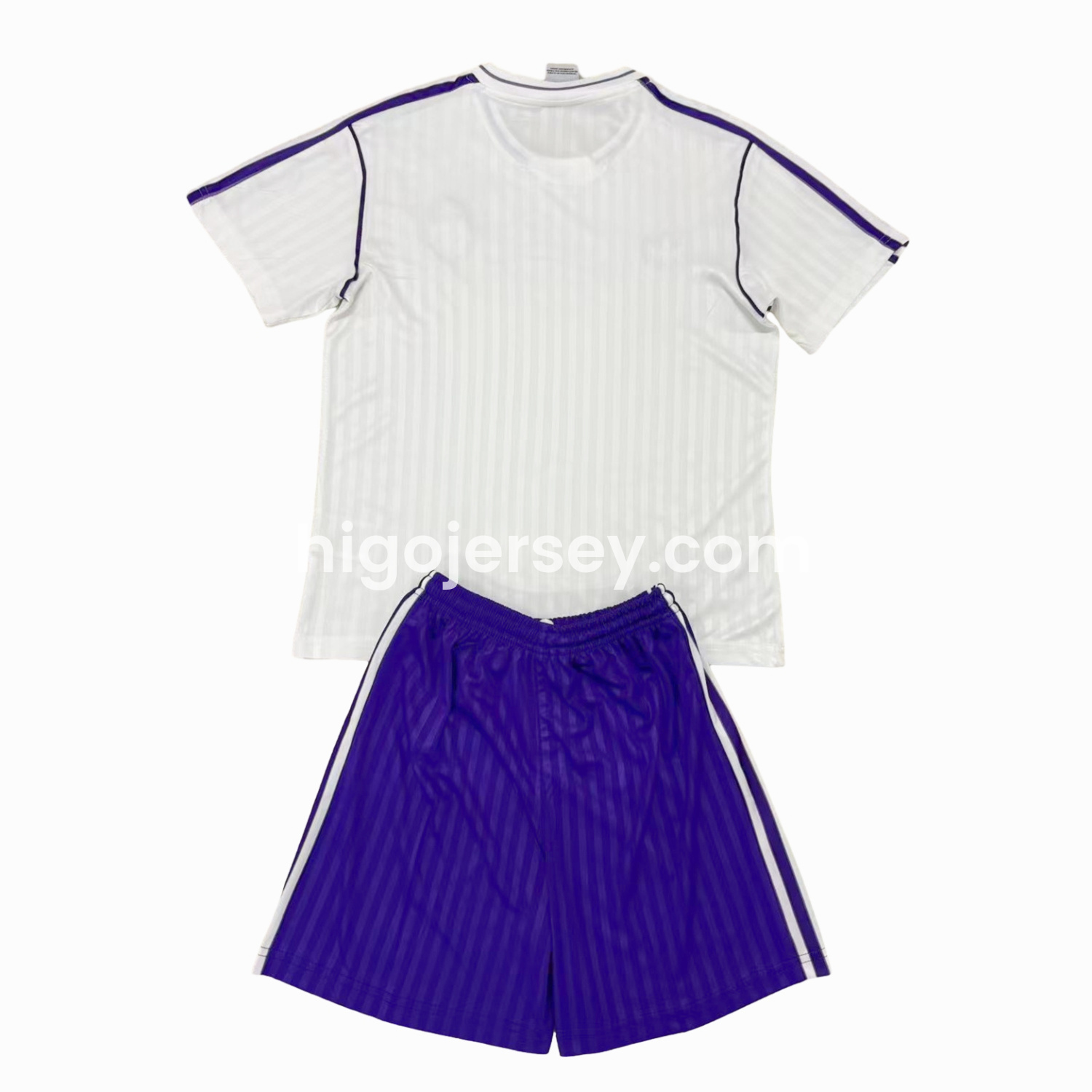 Higojerseys-Real Madrid 24-25 White Terrace Icon Retro Style Men's Adult Jersey Set - Fans Version