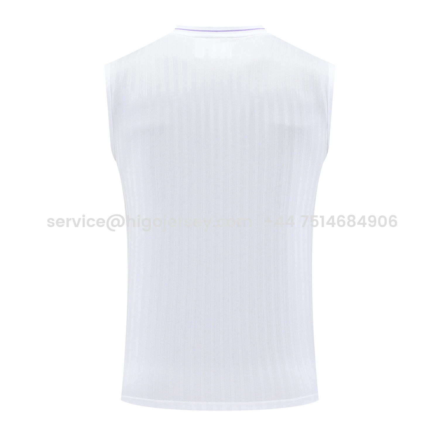 Higojerseys-Real Madrid 25-26 Vest Training Set - Pure White Vest & Purple Shorts