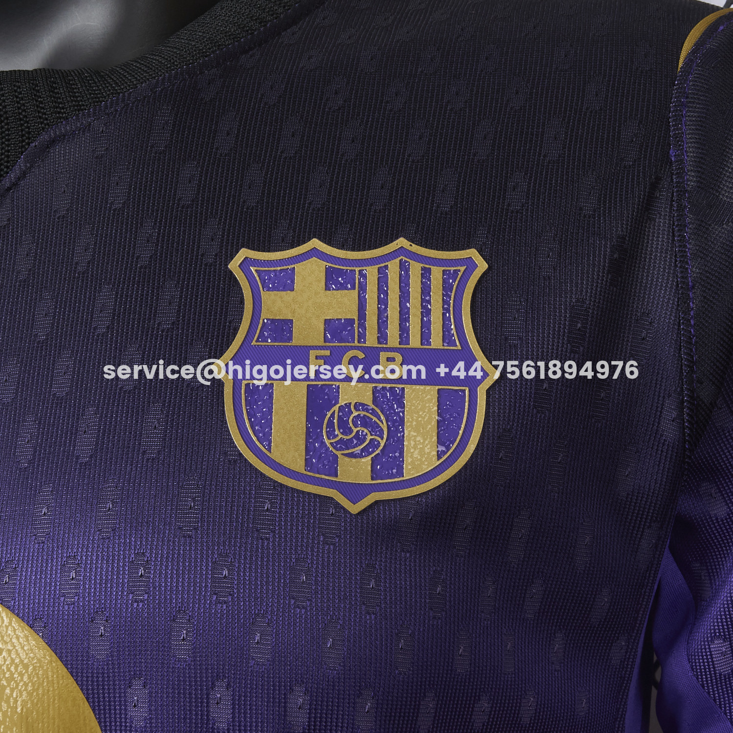 Higojerseys-Barcelona 26-27 Away Purple-Black Gradient Jersey - Player Version