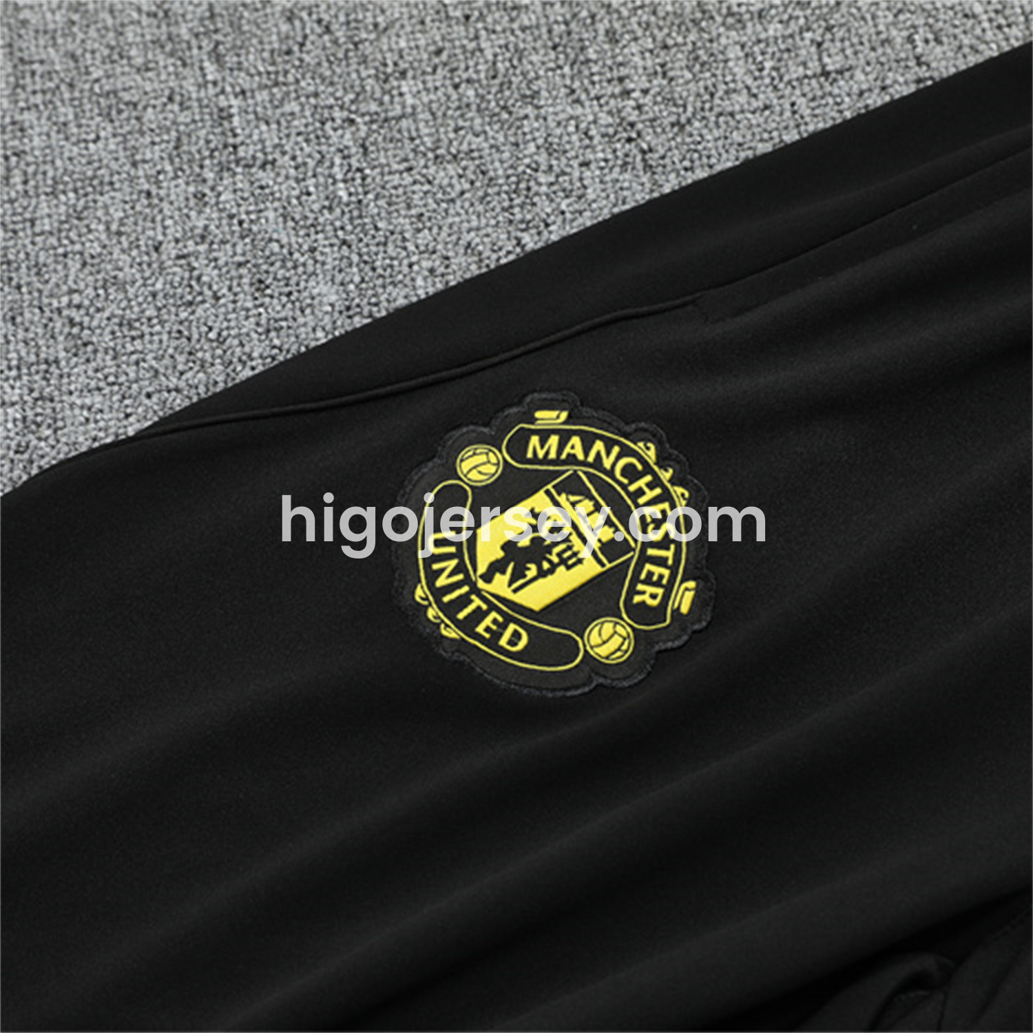 Higojerseys-Manchester United 25-26 Long Sleeves Training Set - Black Top & Black Pants