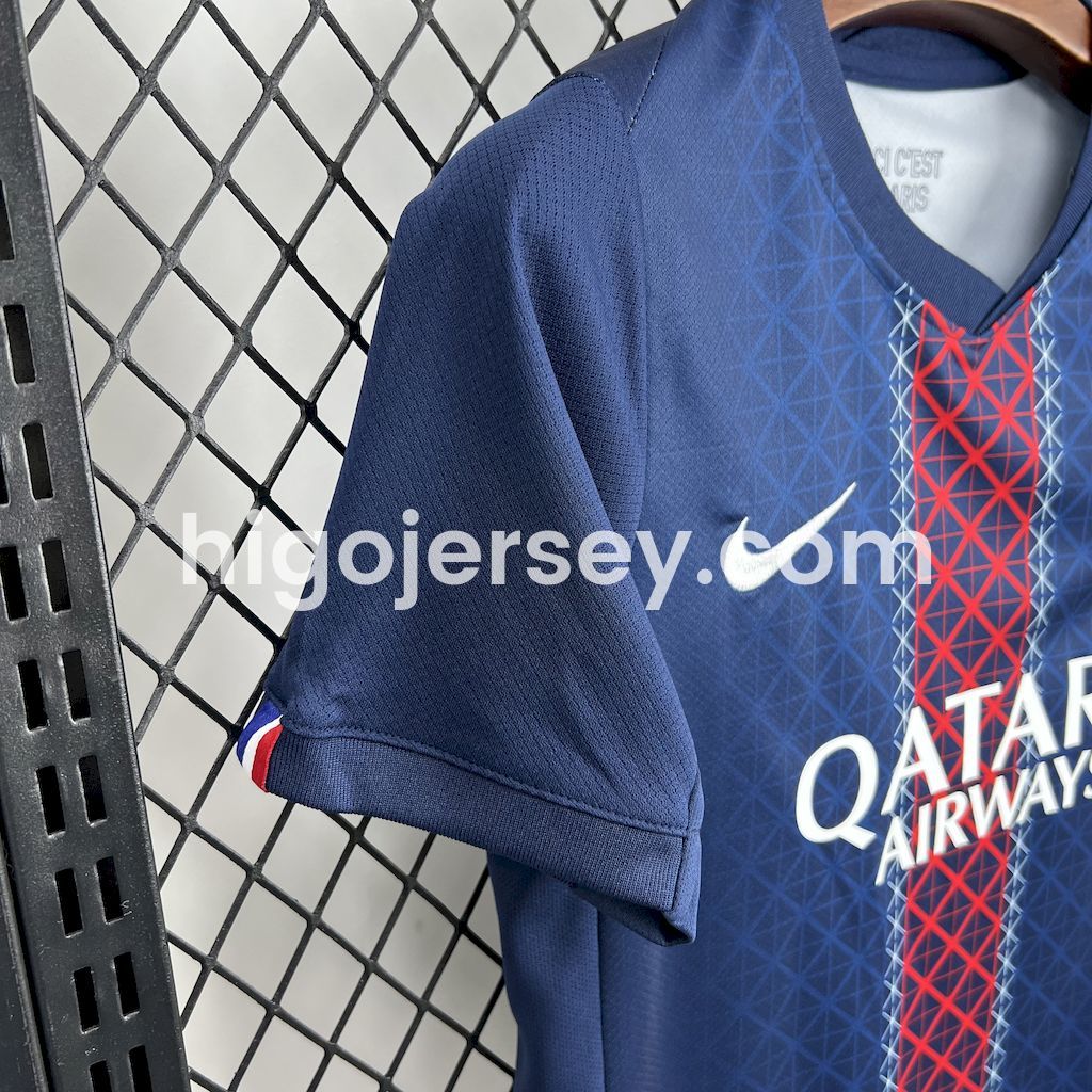 Higojerseys-Paris Saint-Germain PSG 25-26 Home Kids Kit