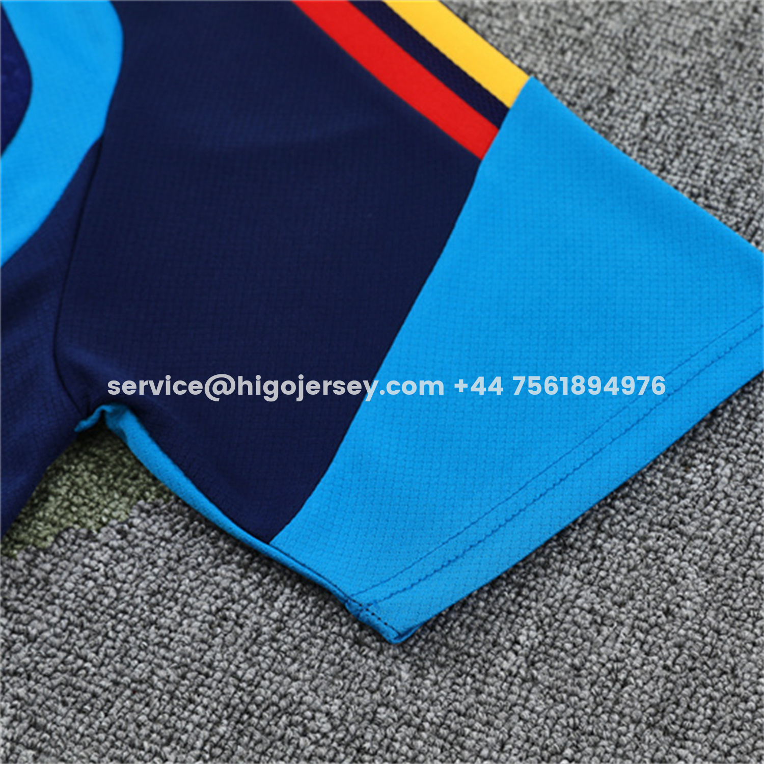 Higojerseys-Spain 2026 Short-Sleeve Training Set - Royal Blue Top & Shorts