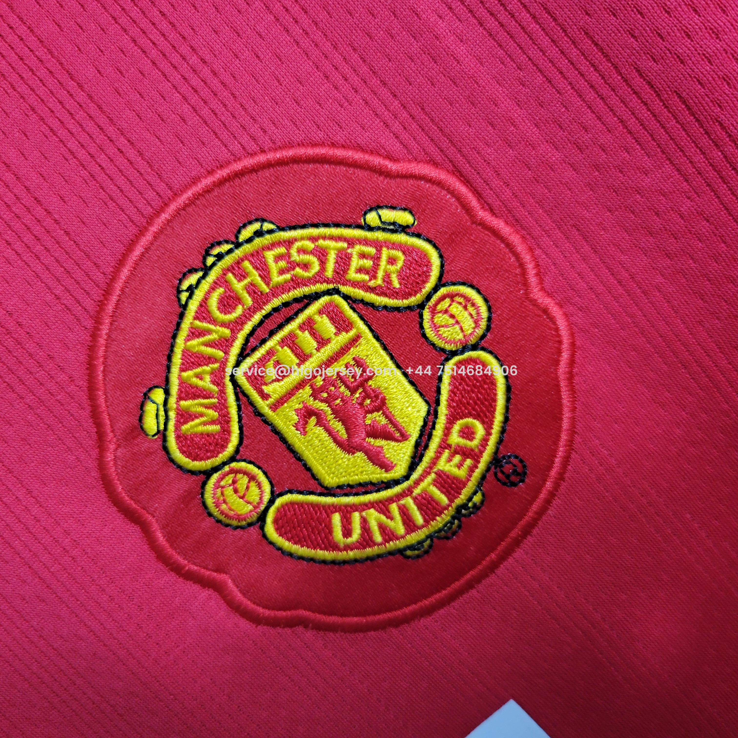 Higojerseys-Retro Manchester United 08-09 Home Long Sleeve Jersey