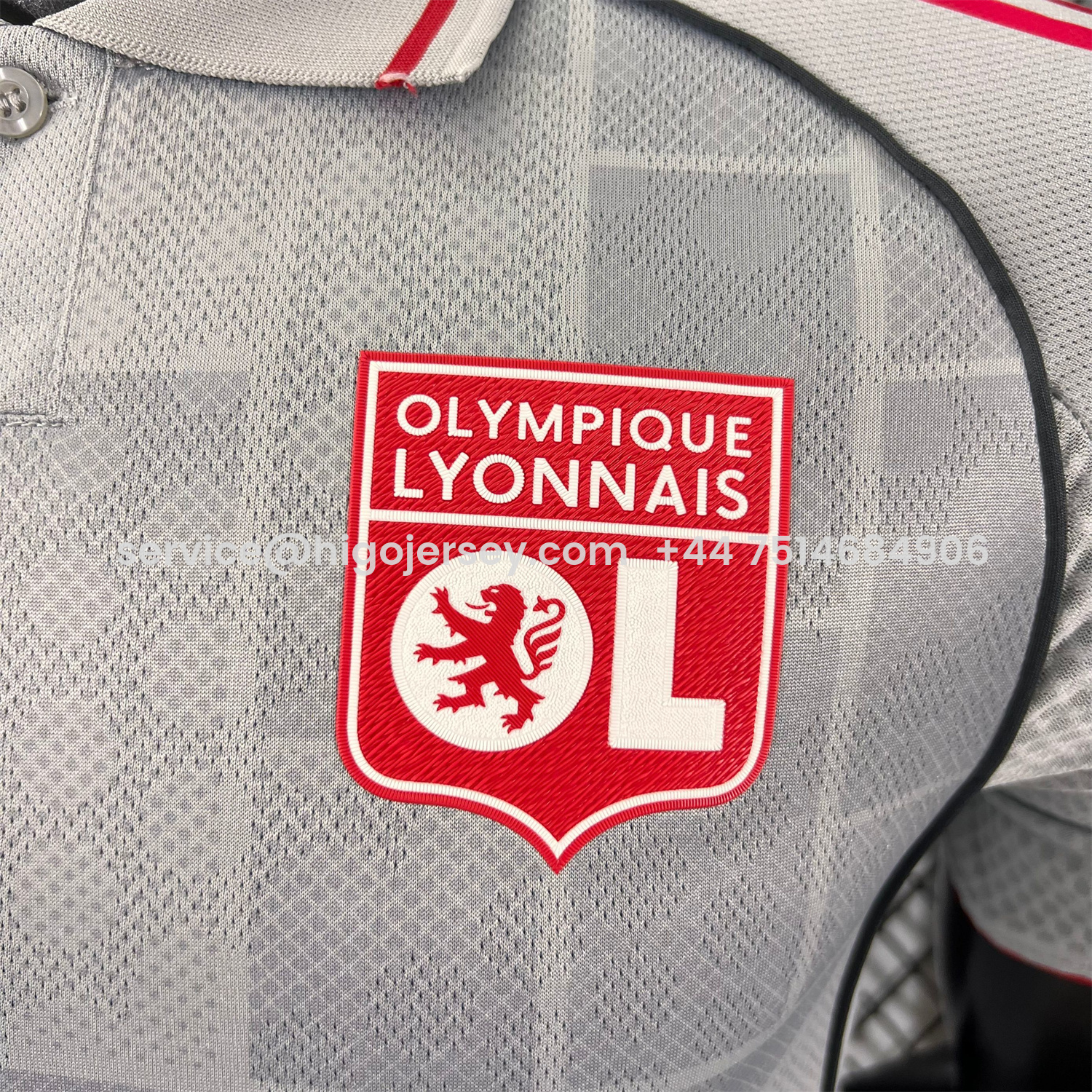 Higojerseys-Olympique Lyonnais Lyon 25-26 Third Grey Jersey - Player Version