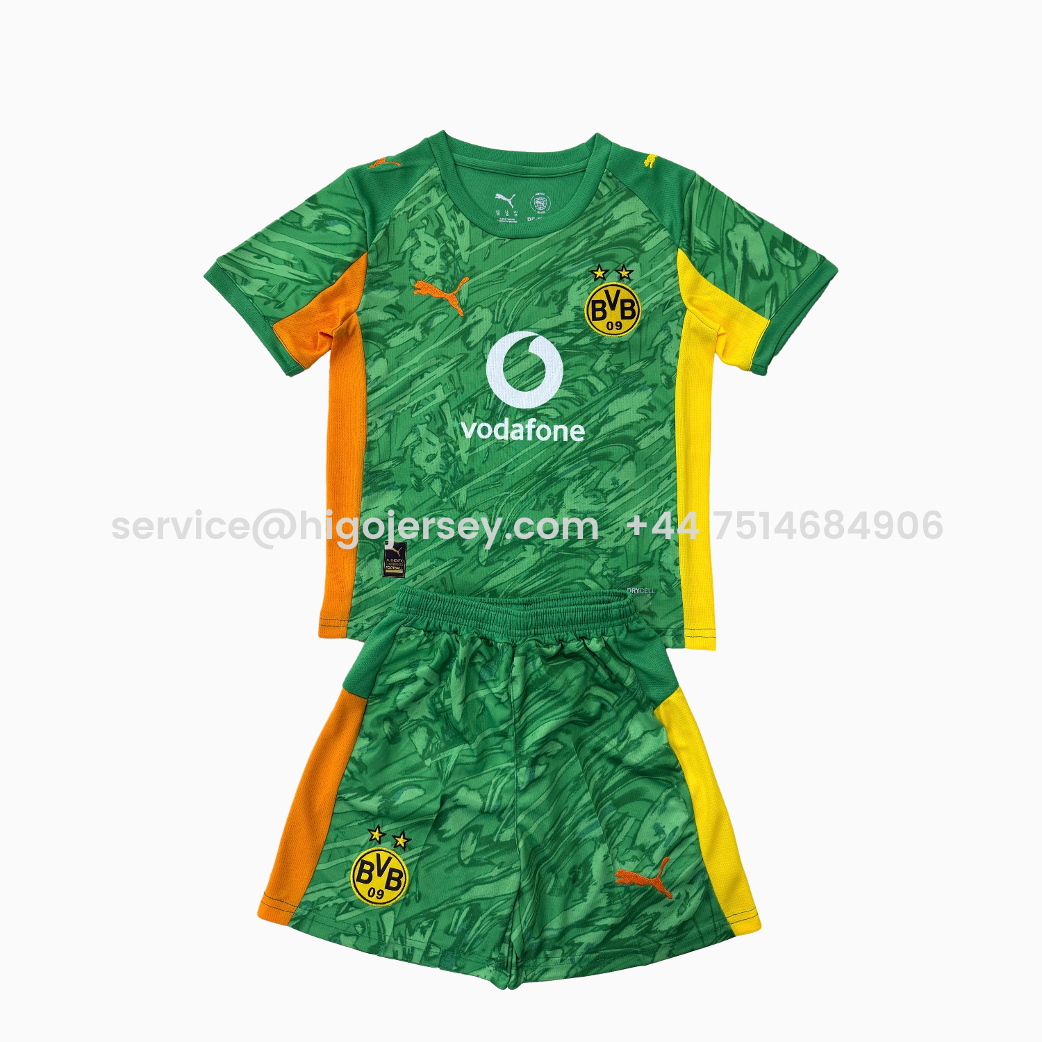 Higojerseys-Dortmund 25-26 Green Goalkeeper Men's Adult Jersey Set - Fans Version